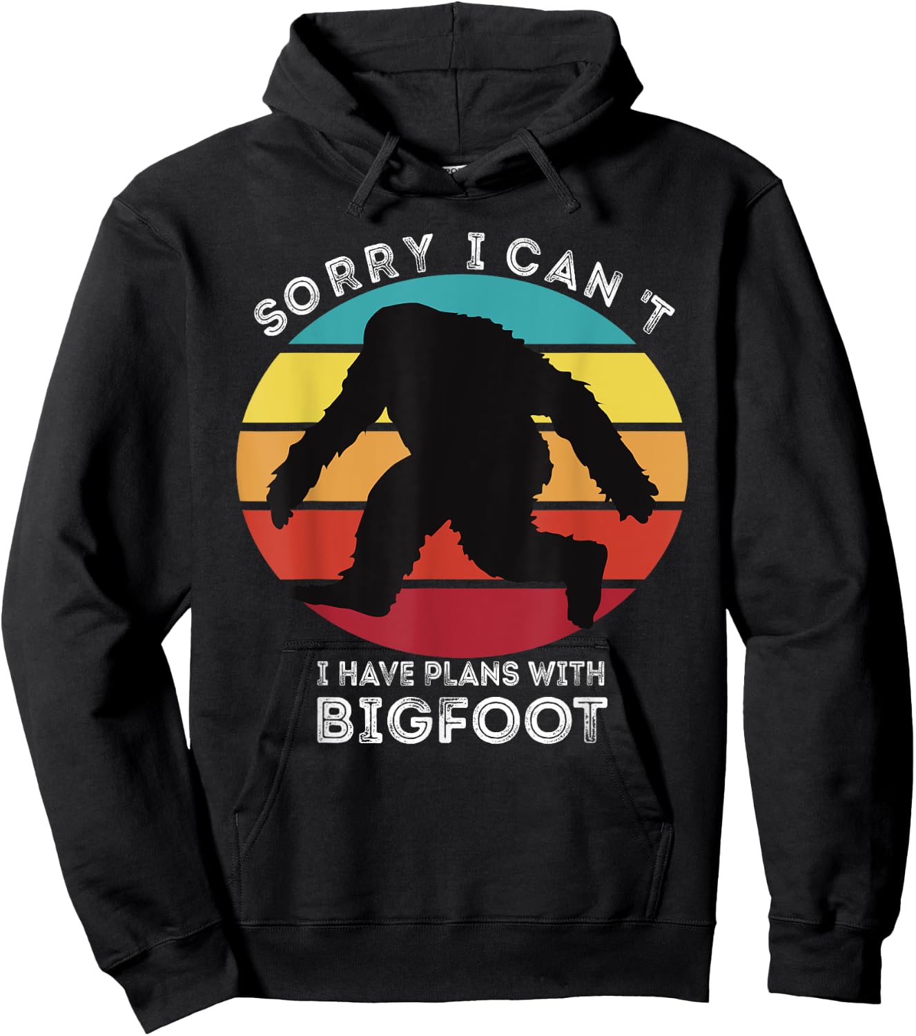 I have Plans With Yeti Sasquatch Men Kids Bigfoot Hoodie - Hoodie | Black