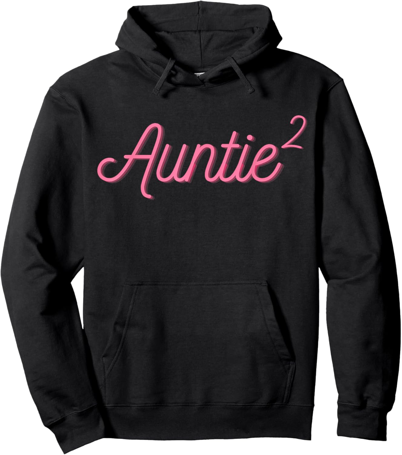 Auntie 2 Squared Aunt of Two Twins Mothers Day Aunt Hoodie - Hoodie | Black