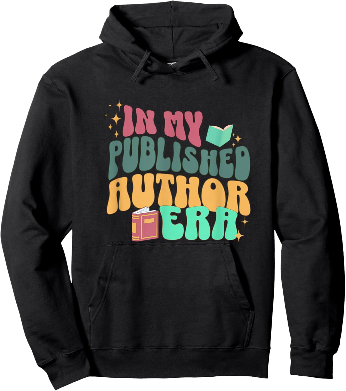 In My Published Author Era, Cute Book Lover Writer Retro Hoodie - Hoodie | Black