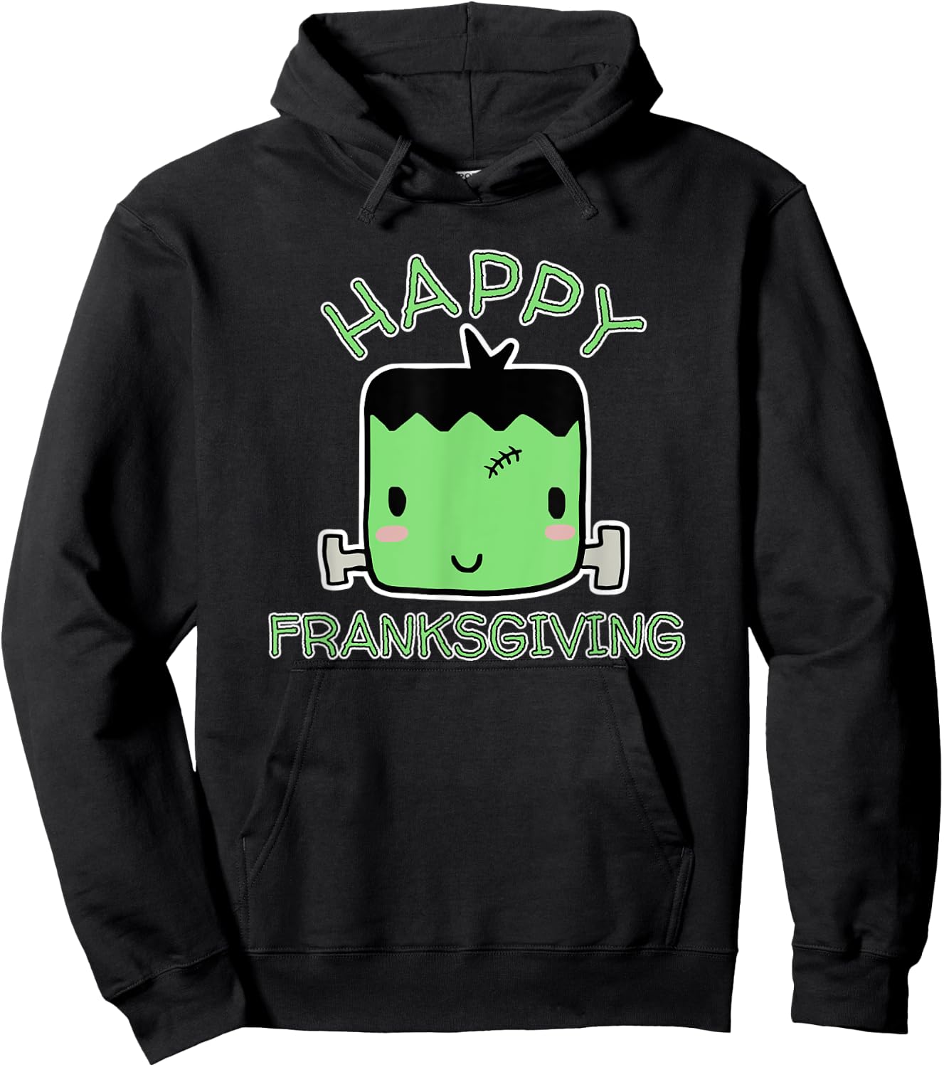 Cute Funny Thanksgiving, Happy Franksgiving design Hoodie - Hoodie | Black