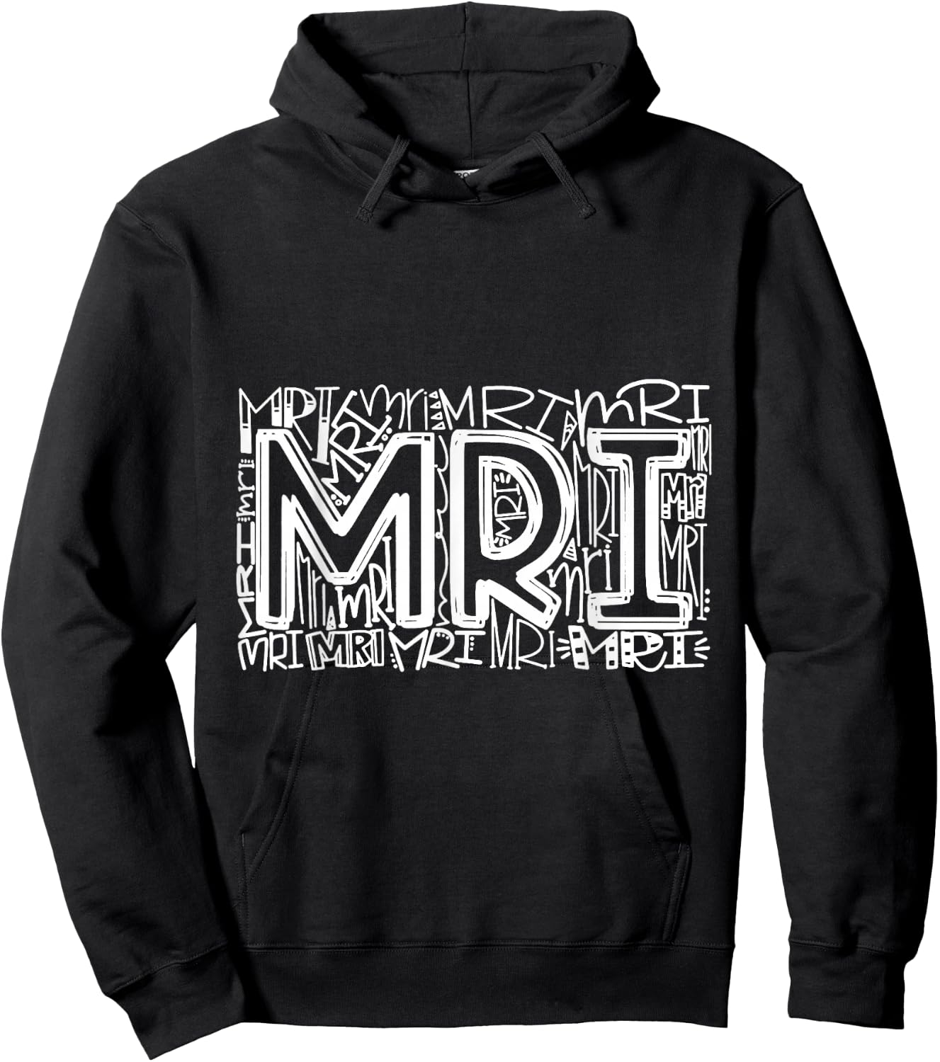 Typography Designs MRI Nurse 2021 Hoodie - Hoodie | Black