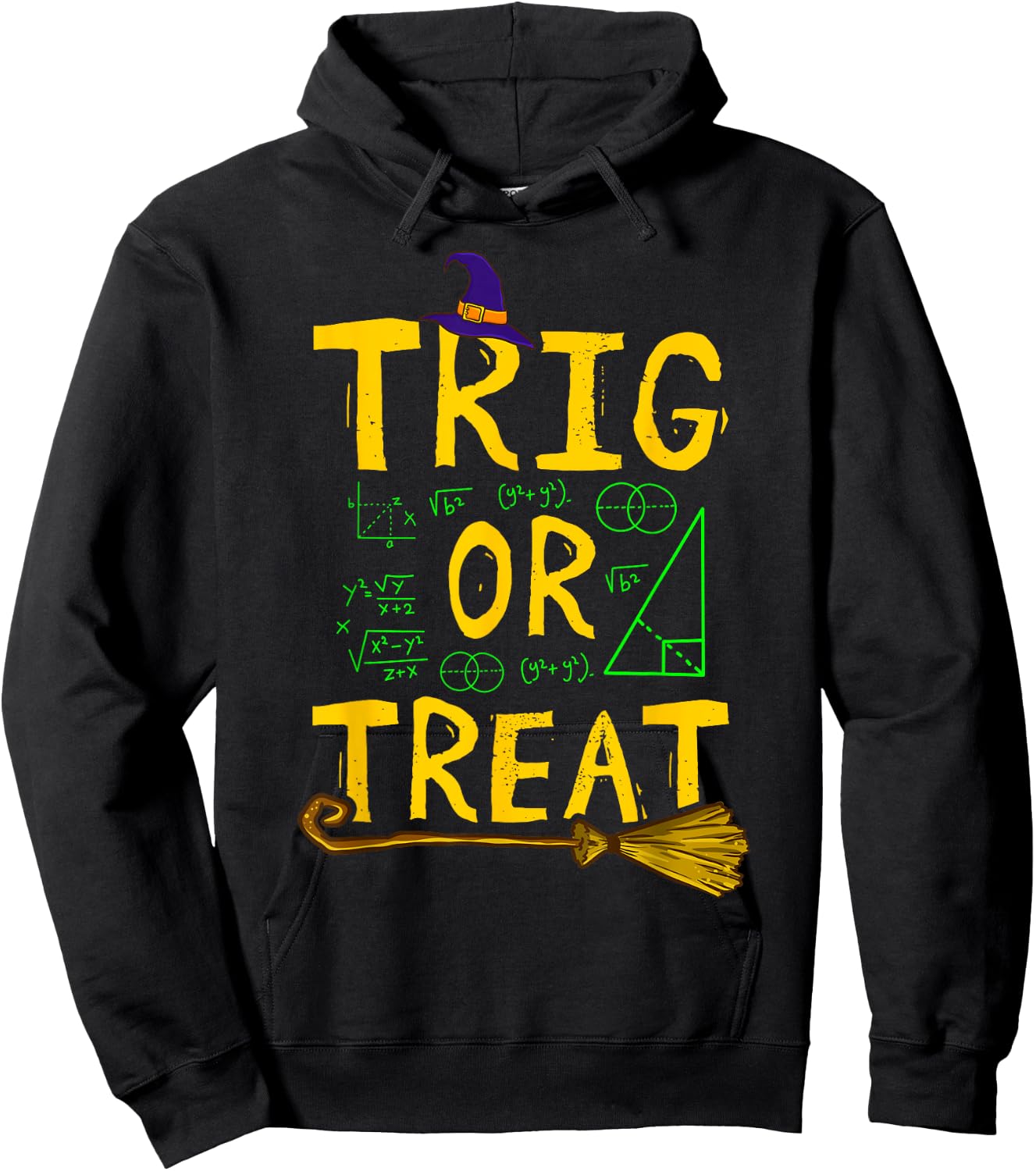Halloween Math Teacher Trig Or Treat Student School College Hoodie - Hoodie | Black