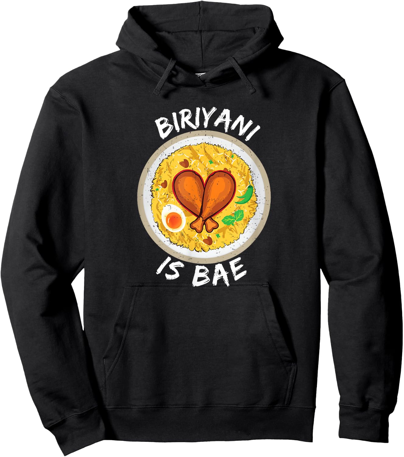 Biriyani is Bae Biryani lovers Valentines Gift Hoodie - Hoodie | Black