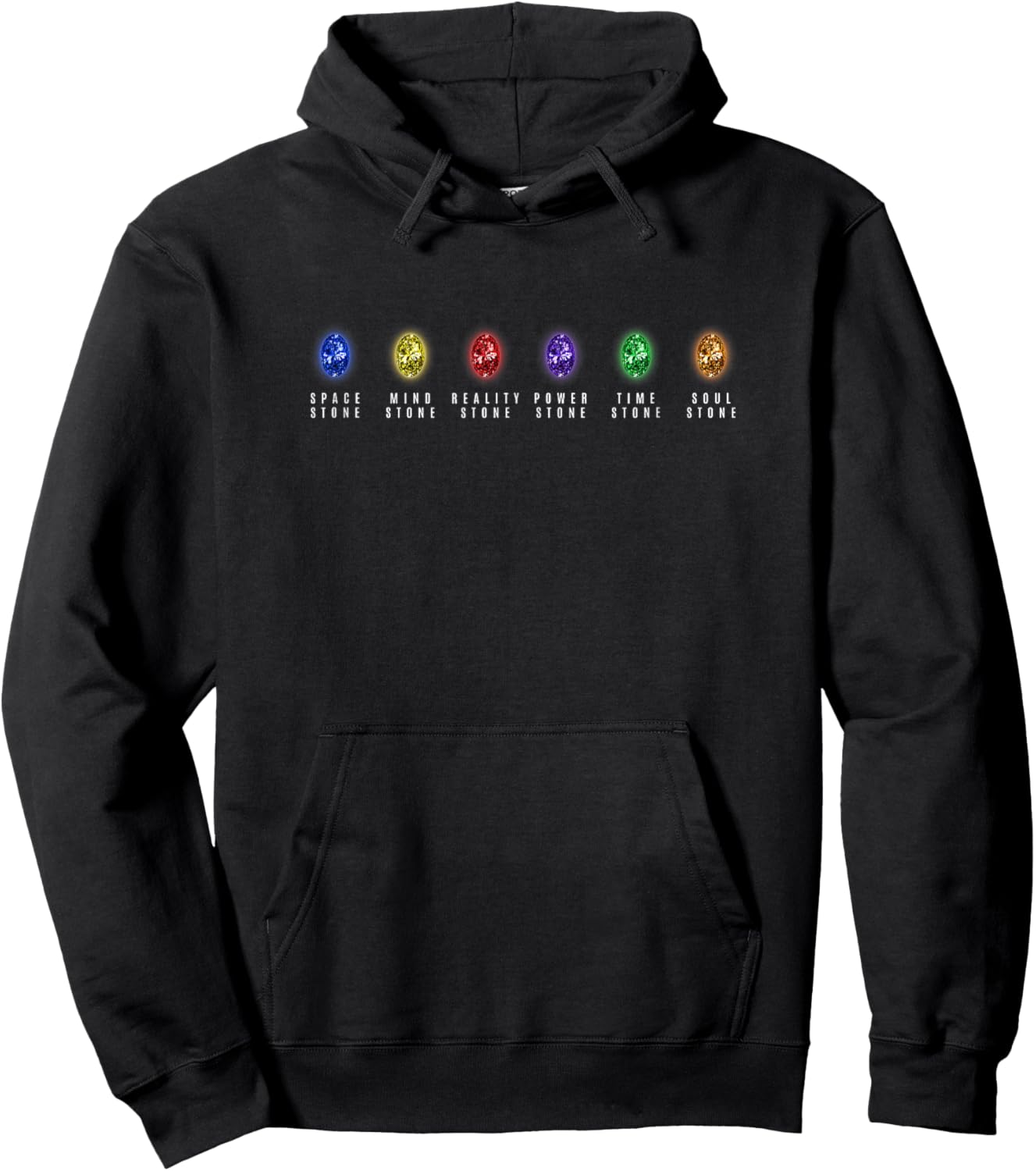 Marvel Comics Retro Classic Infinity Stone Collection Hoodie - Hoodie | Black