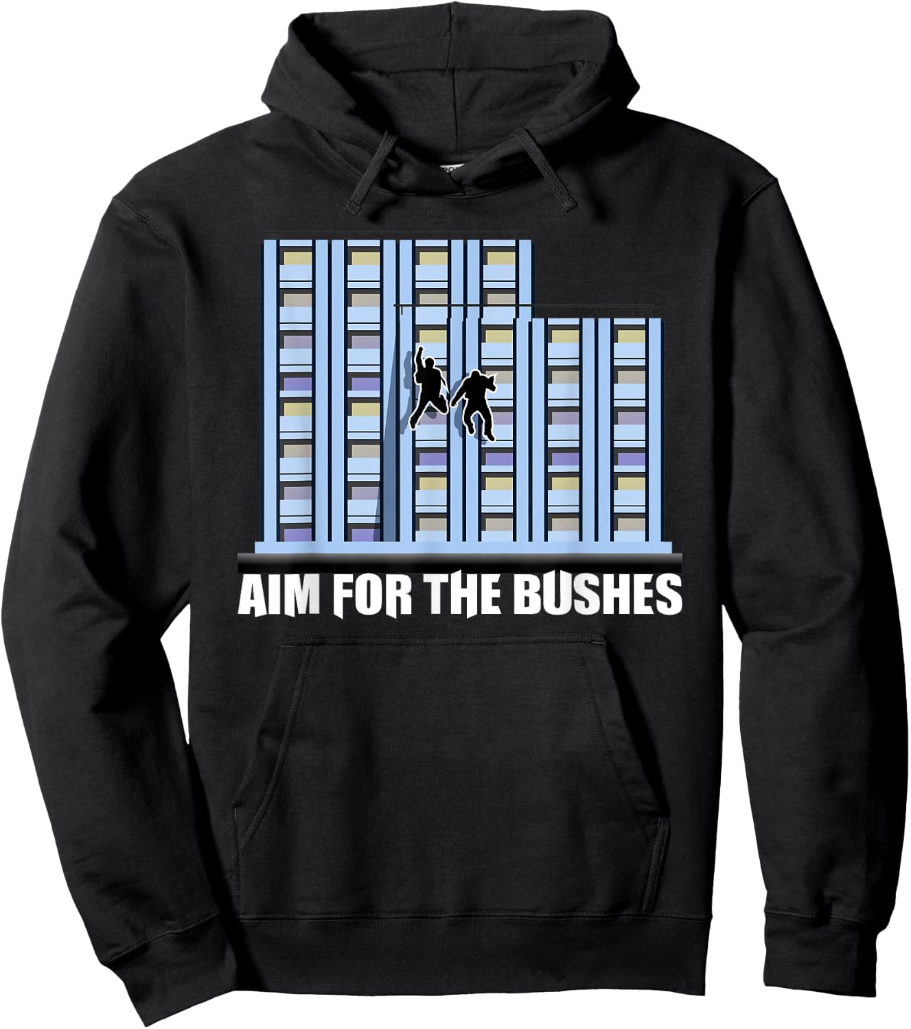 Aim For The Bushes Meme Quote Funny Gift Hoodie - Hoodie | Black