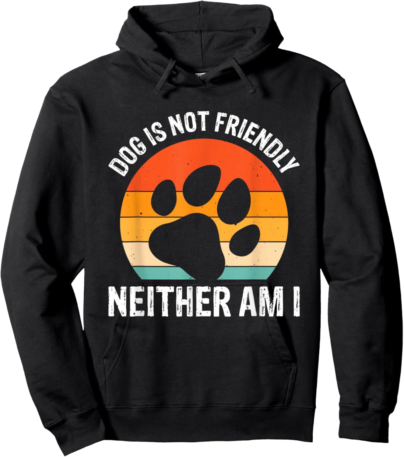 Dog Is Not Friendly Neither Am I Hoodie - Hoodie | Black