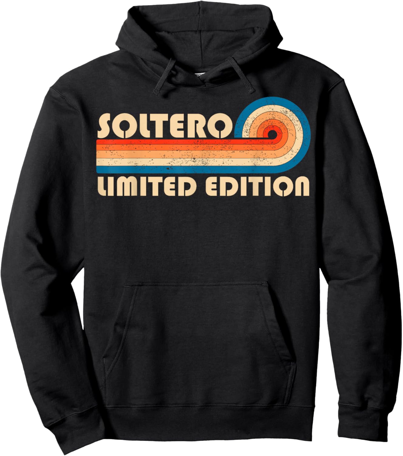 SOLTERO Surname Retro Vintage 80s 90s Birthday Reunion Hoodie - Hoodie | Black