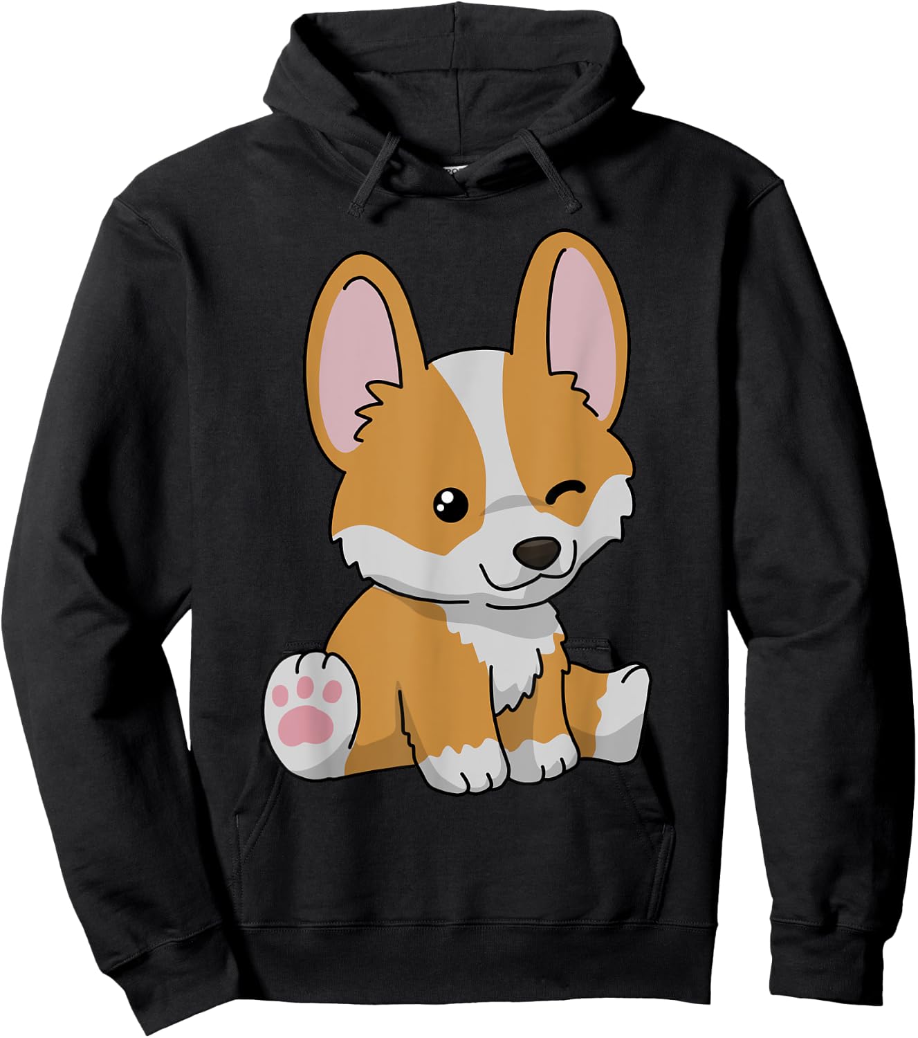 Corgi Gifts For Kids & Adults Black Classic Fit Short Sleeve & Men Hoodie - Hoodie | Black