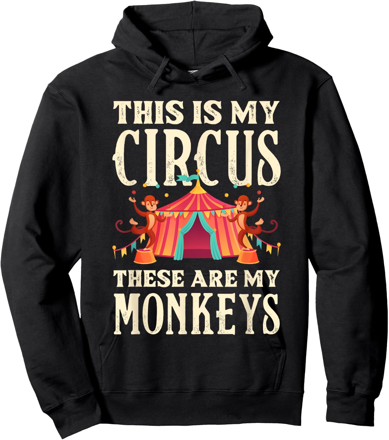 This Is My Circus These Are My Monkeys Family Mother Hoodie - Hoodie | Black