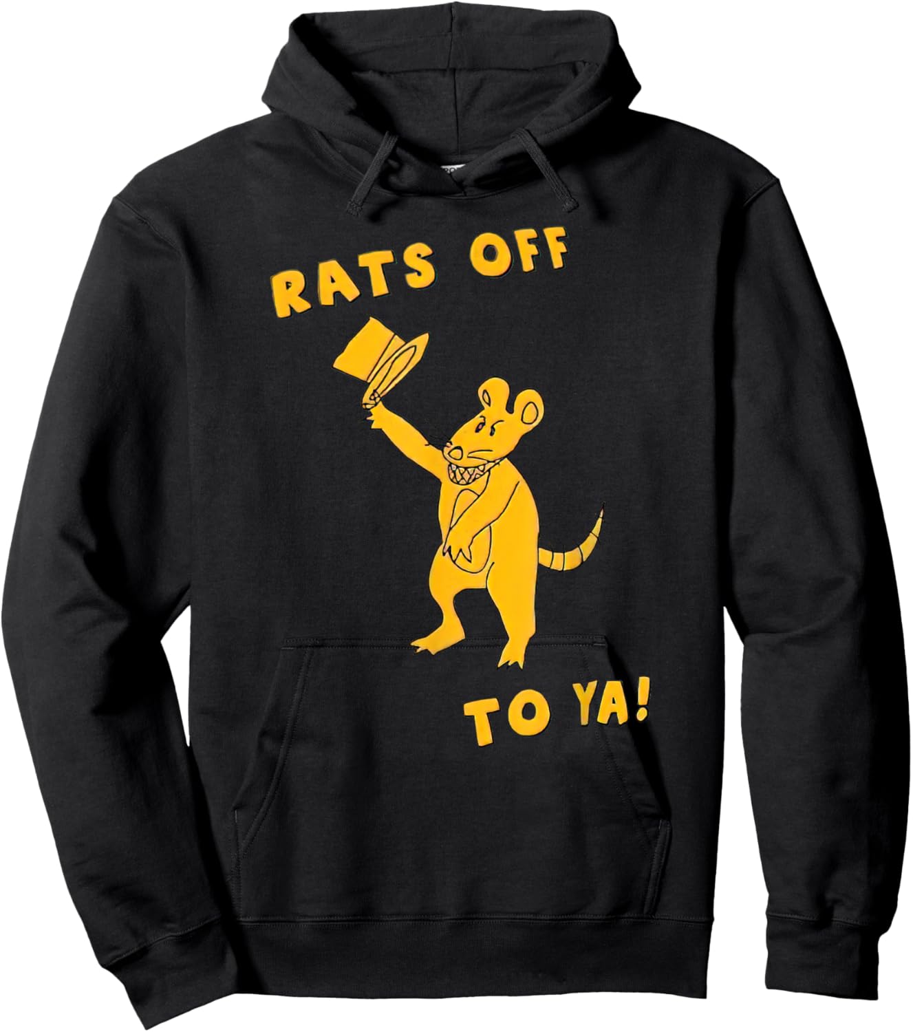 Rats Off To Ya! Funny Mouse Costume Magician Rat Novelty Hoodie - Hoodie | Black