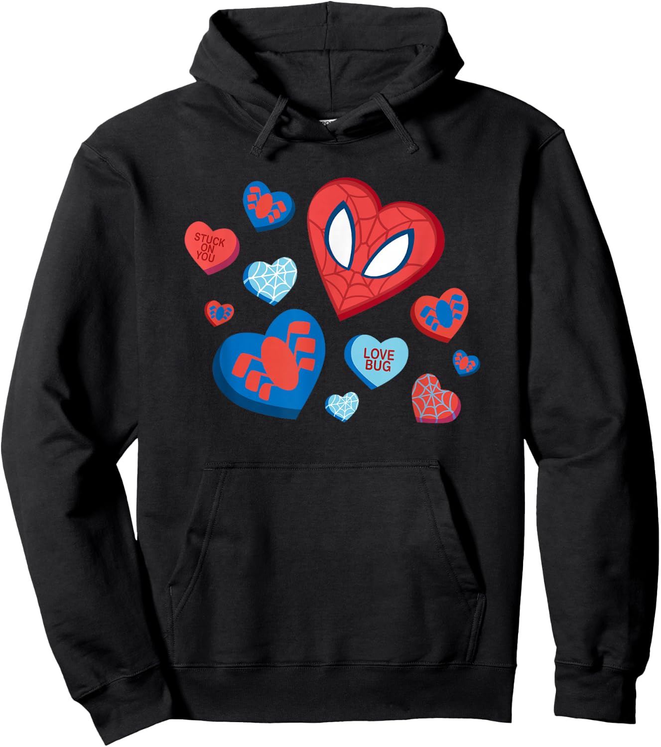 Marvel Spider-Man Spidey Hearts Valentine's Day Hoodie - Hoodie | Black