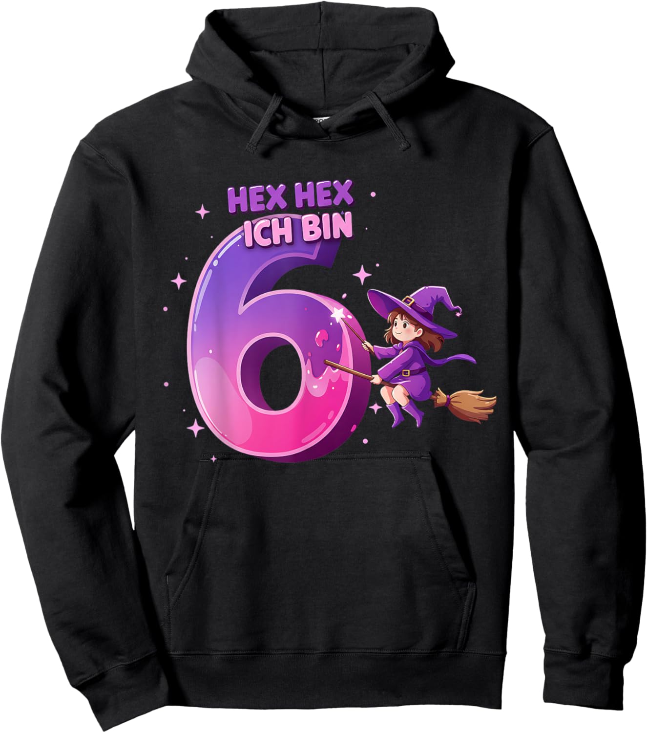Hex Ich Bin 6 Hexen Geburtstag Geschenke für Mädchen Hoodie - Hoodie | Black