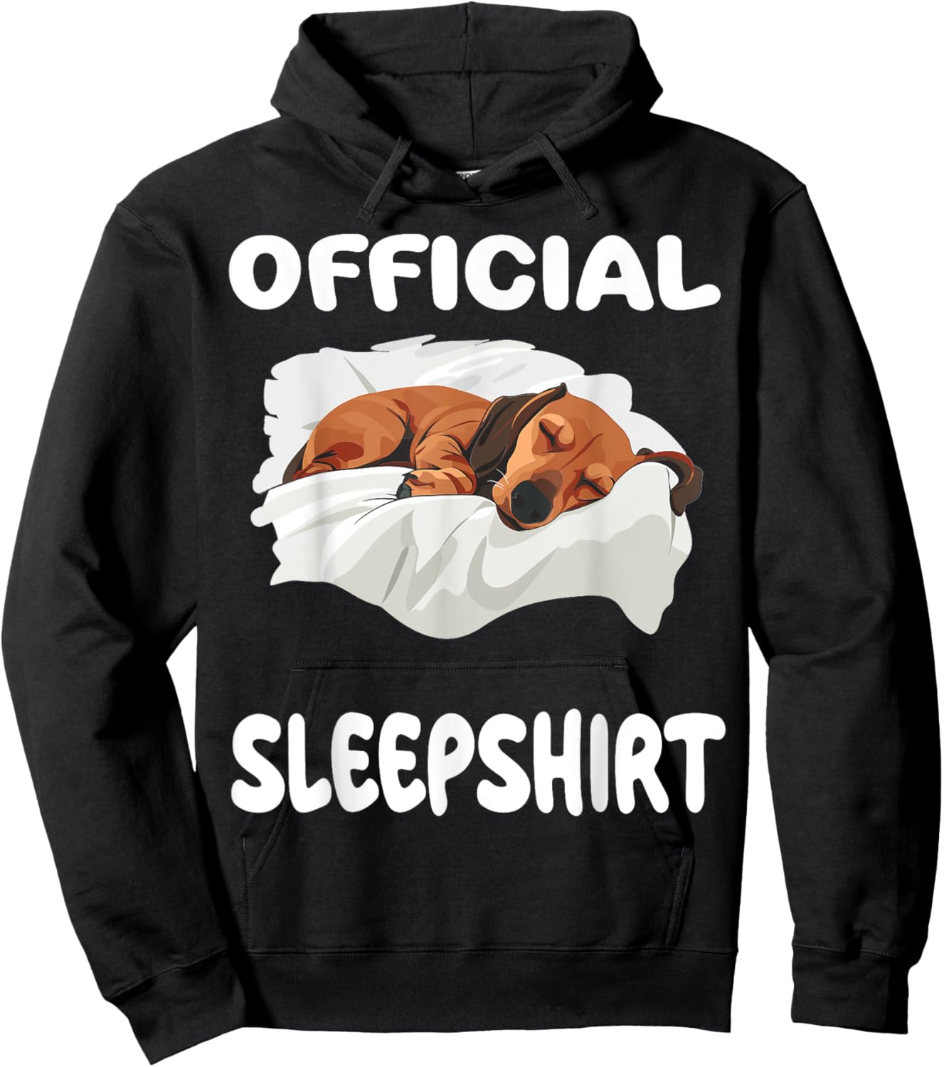 Dachshund Doxie Dog Official Sleepshirt Pajamas Nightgown Hoodie - Hoodie | Black