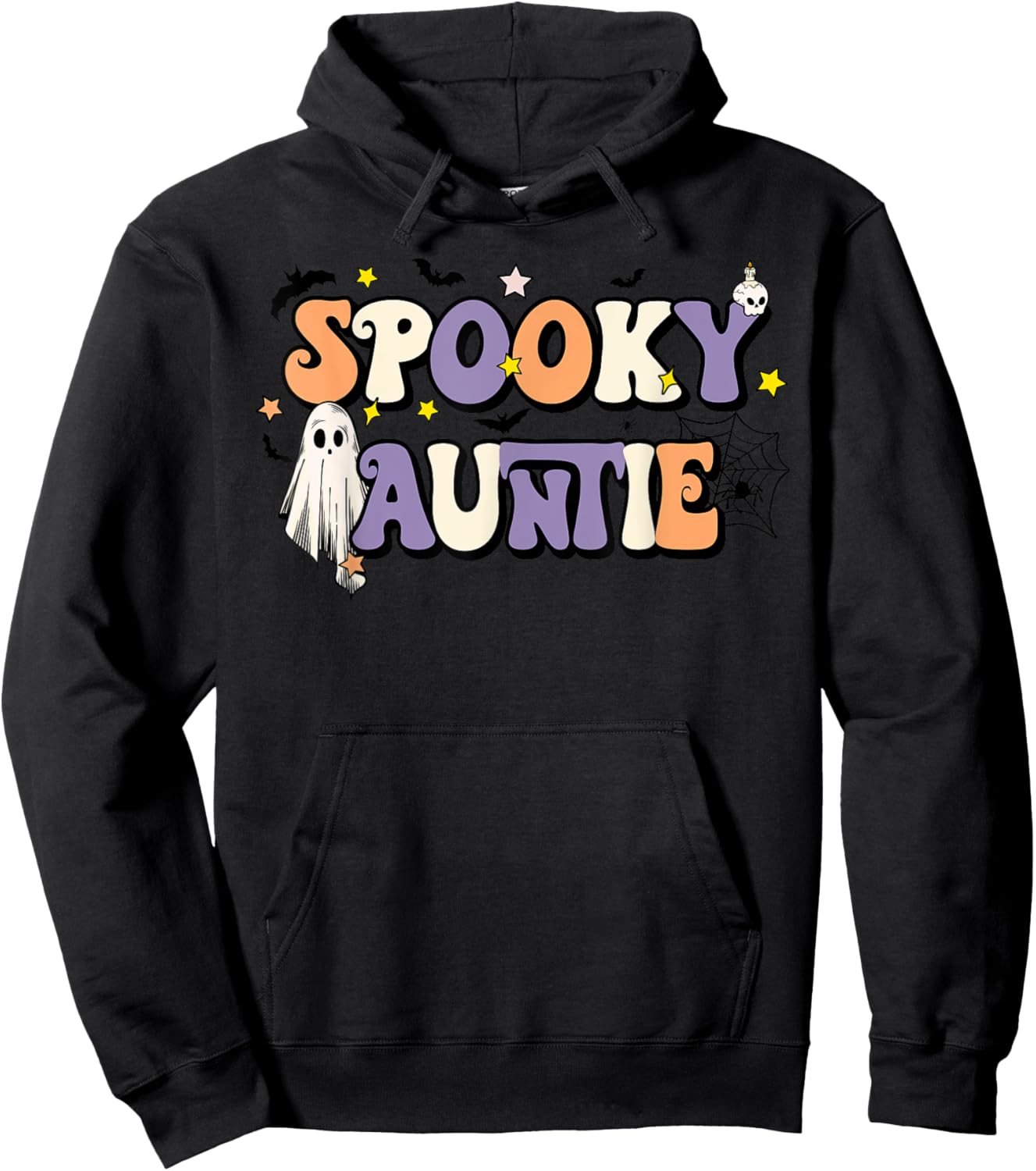 Spooky Auntie Halloween Aunt Ghost Witchy Costume Hoodie - Hoodie | Black