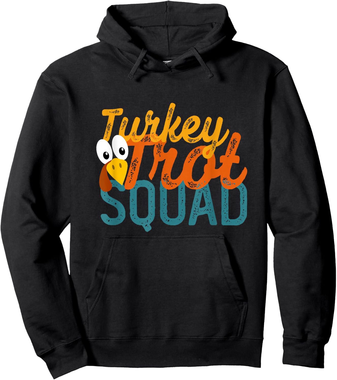 Vintage Turkey Trot Squad Hoodie - Hoodie | Black