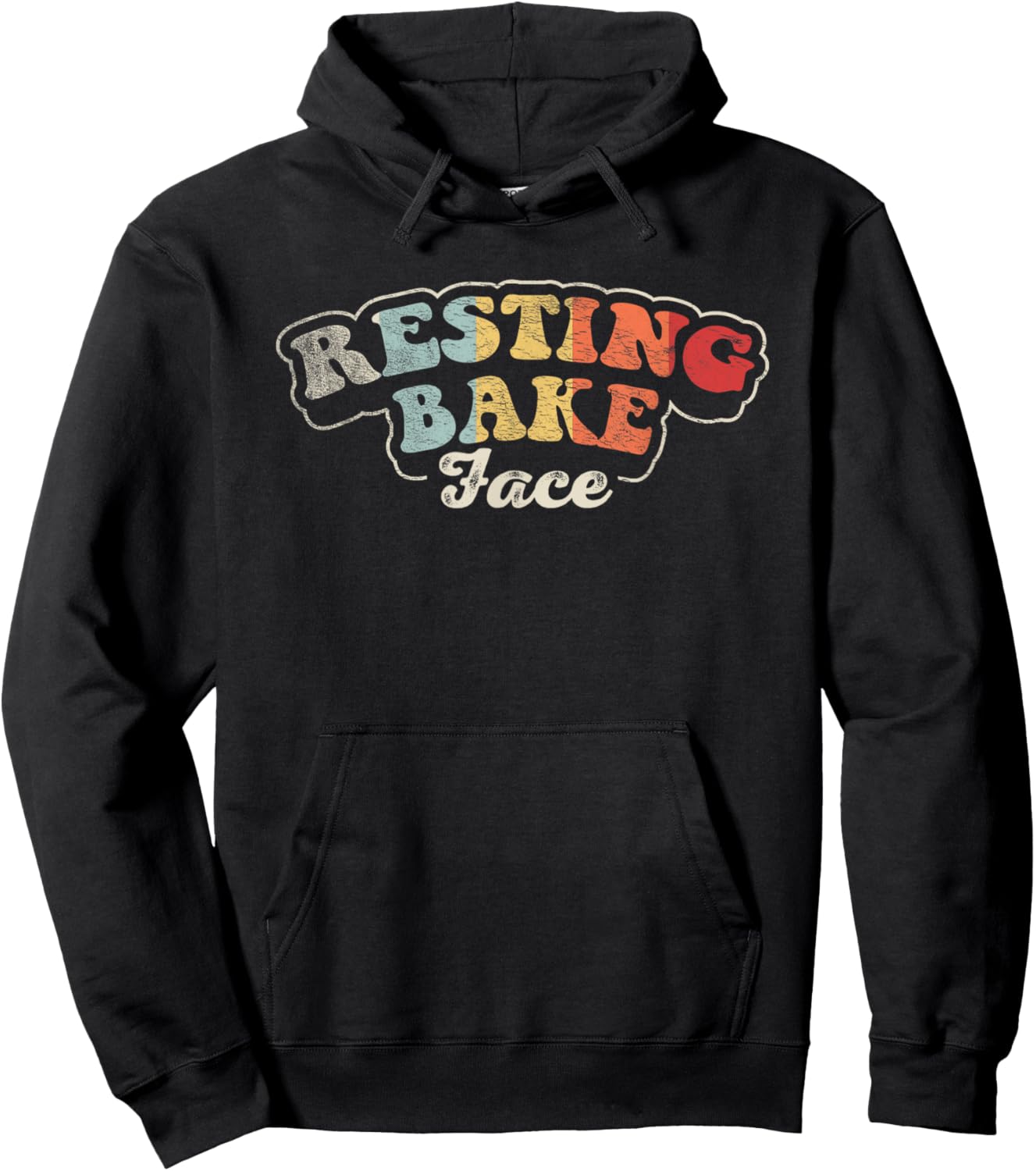 Retro Vintage Resting Bake Face Baking Cookie Funny Baker Hoodie - Hoodie | Black