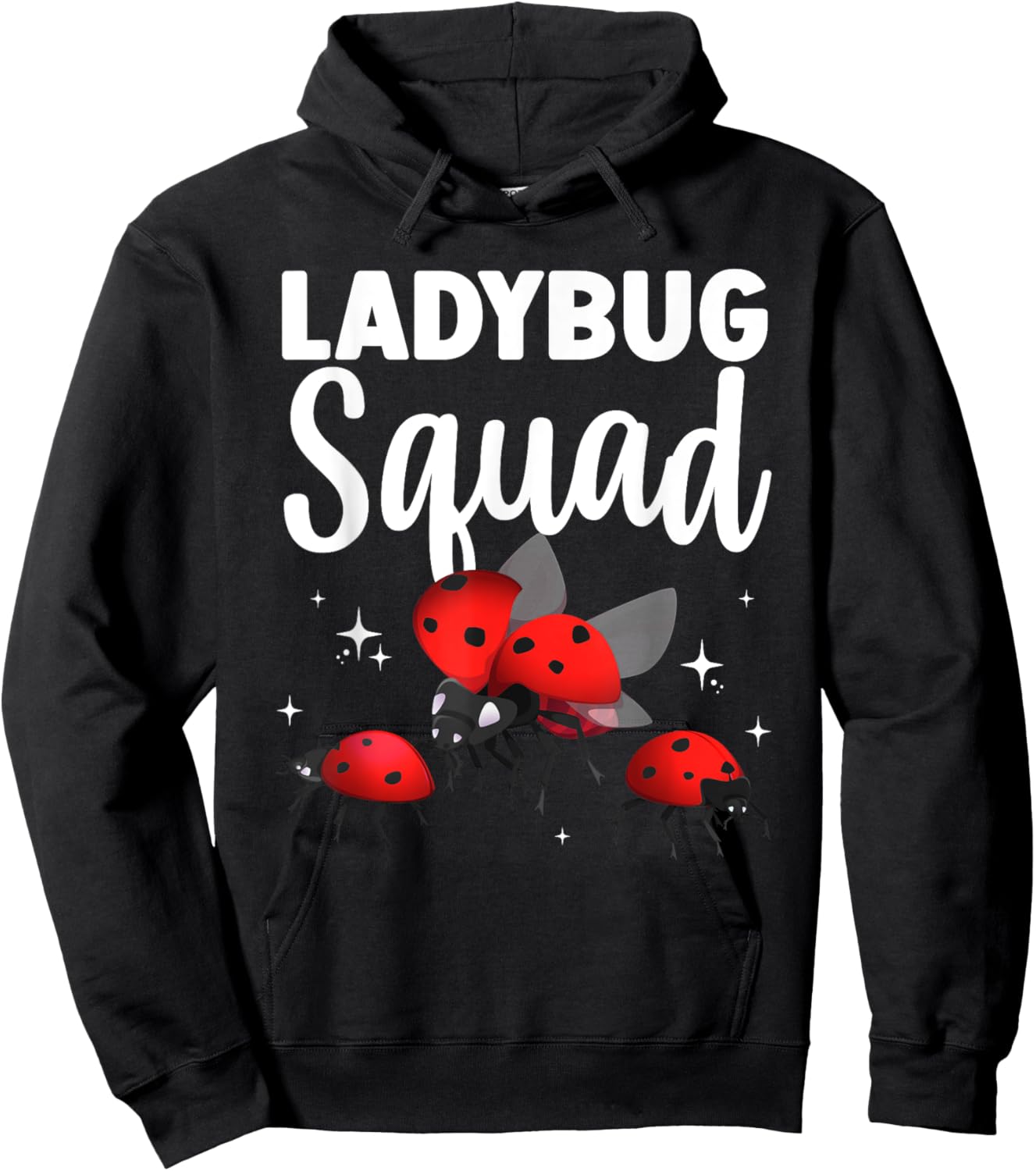 Funny Ladybug Squad Design Women Kids Ladybug Lover Hoodie - Hoodie | Black