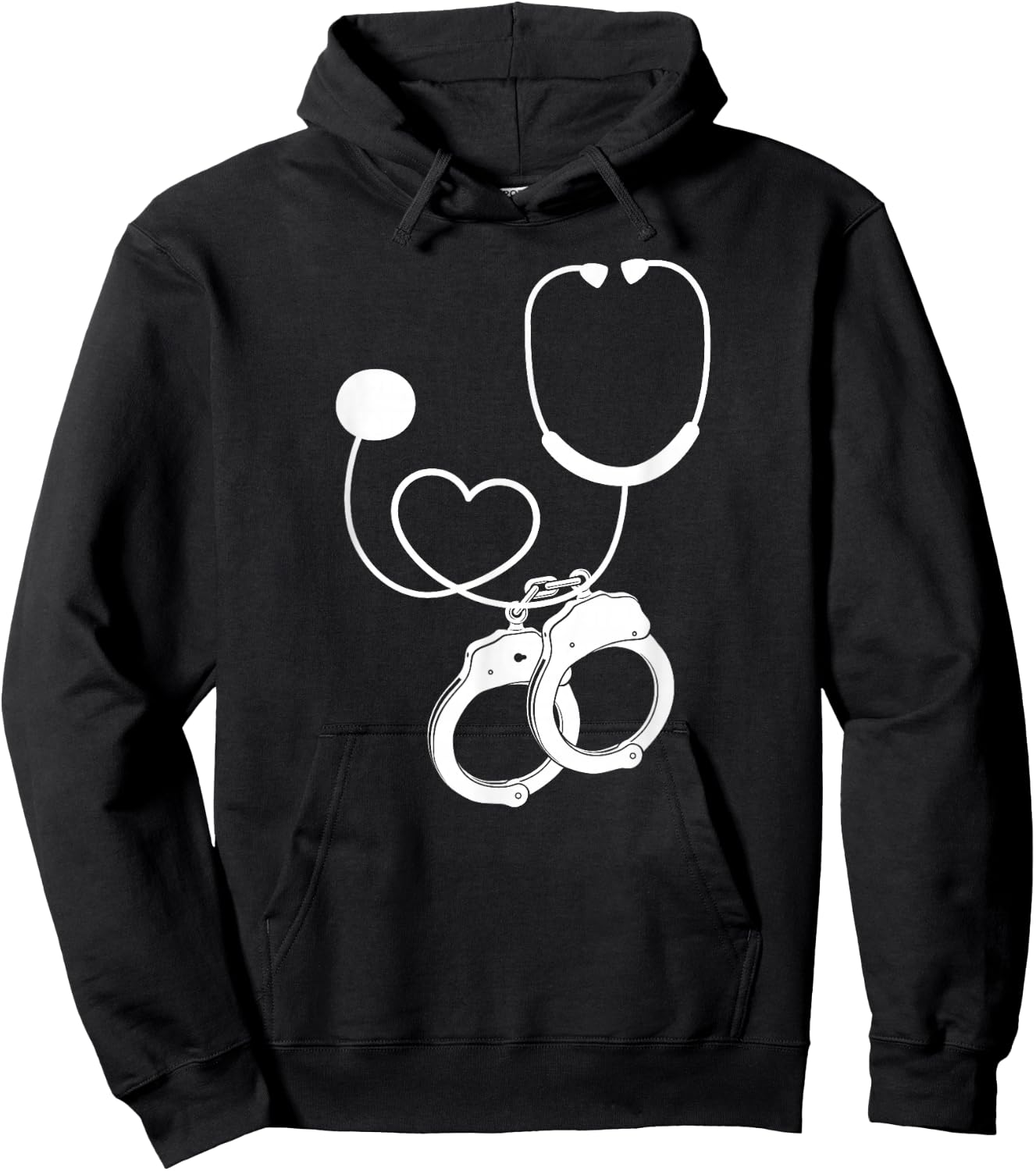 LPN Correctional Nurse Nursing Stethoscope Officer Women Men Hoodie - Hoodie | Black