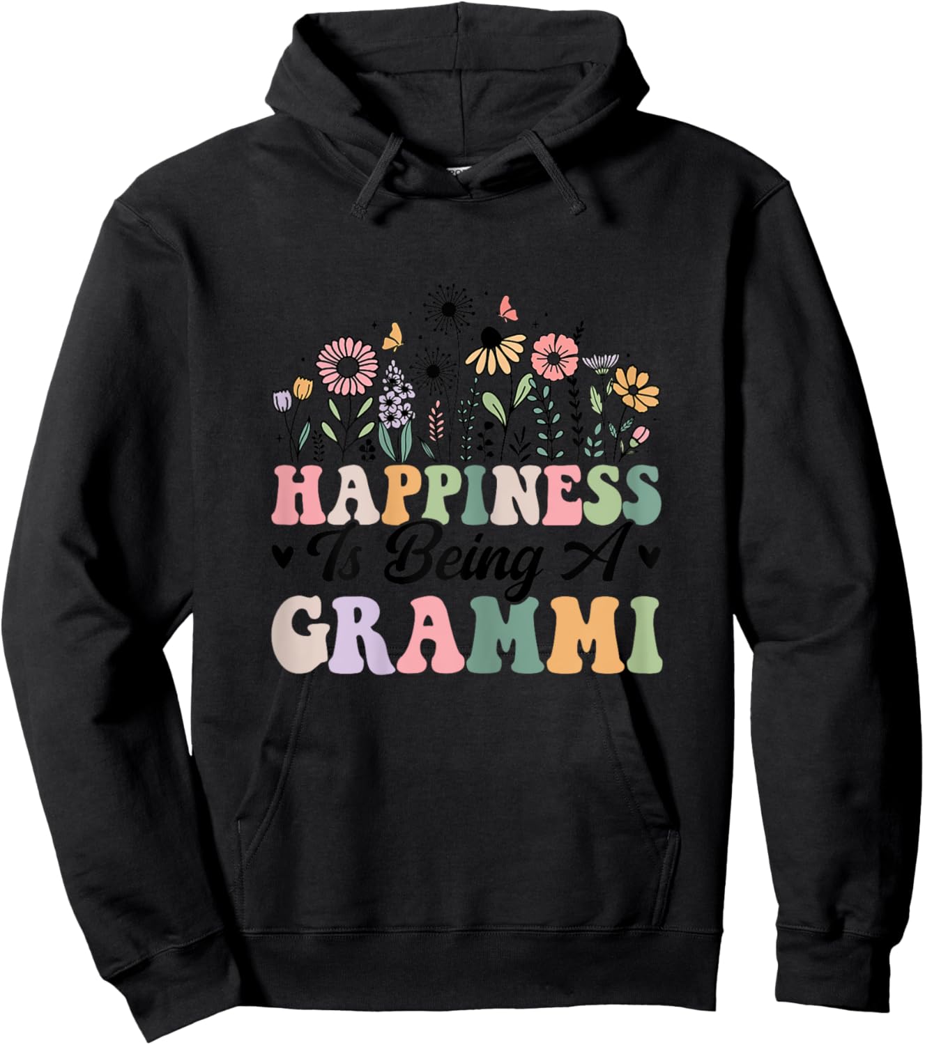 Happiness Is Being A Grammi Worlds Best Grandma Mothers Day Hoodie - Hoodie | Black