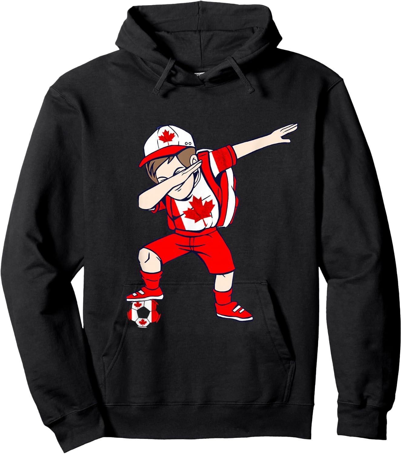 Canadian Soccer Team Dabbing Boy Canadian Roots Canada Hoodie - Hoodie | Black