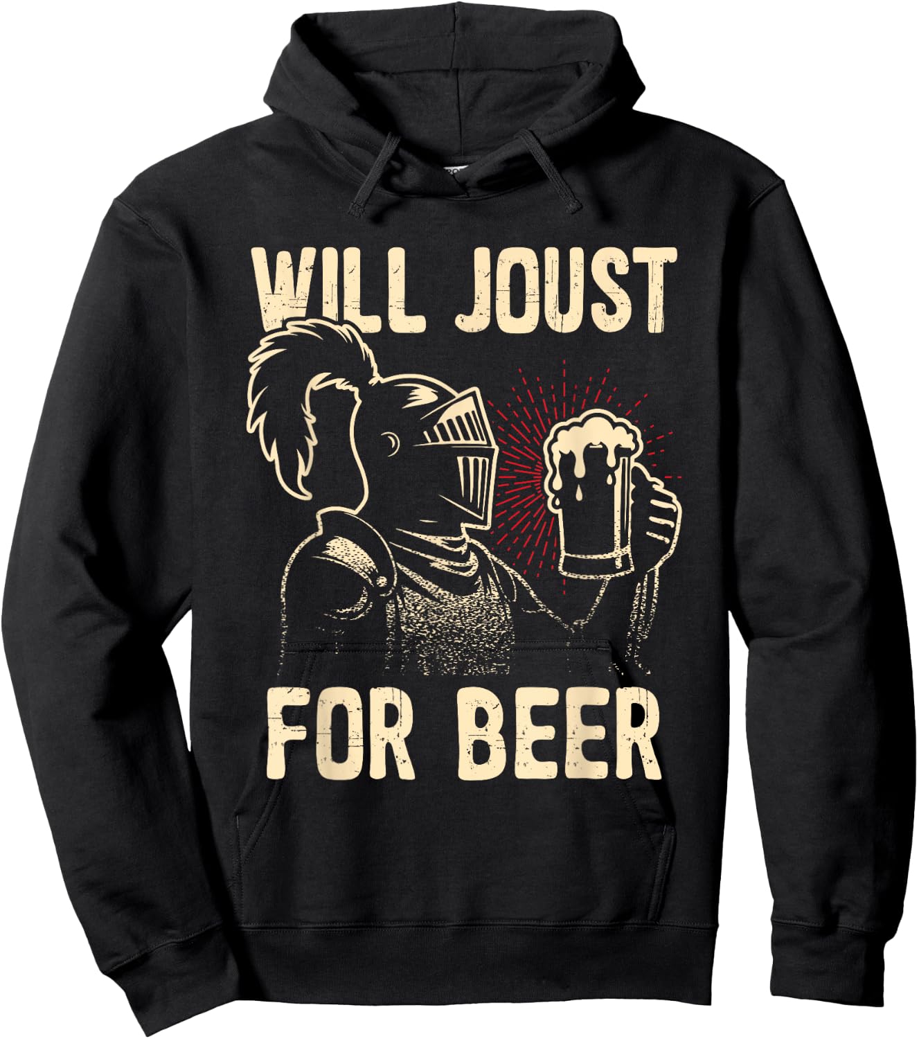 Renaissance Festival Will Joust For Beer Medieval Ren Faire Hoodie - Hoodie | Black