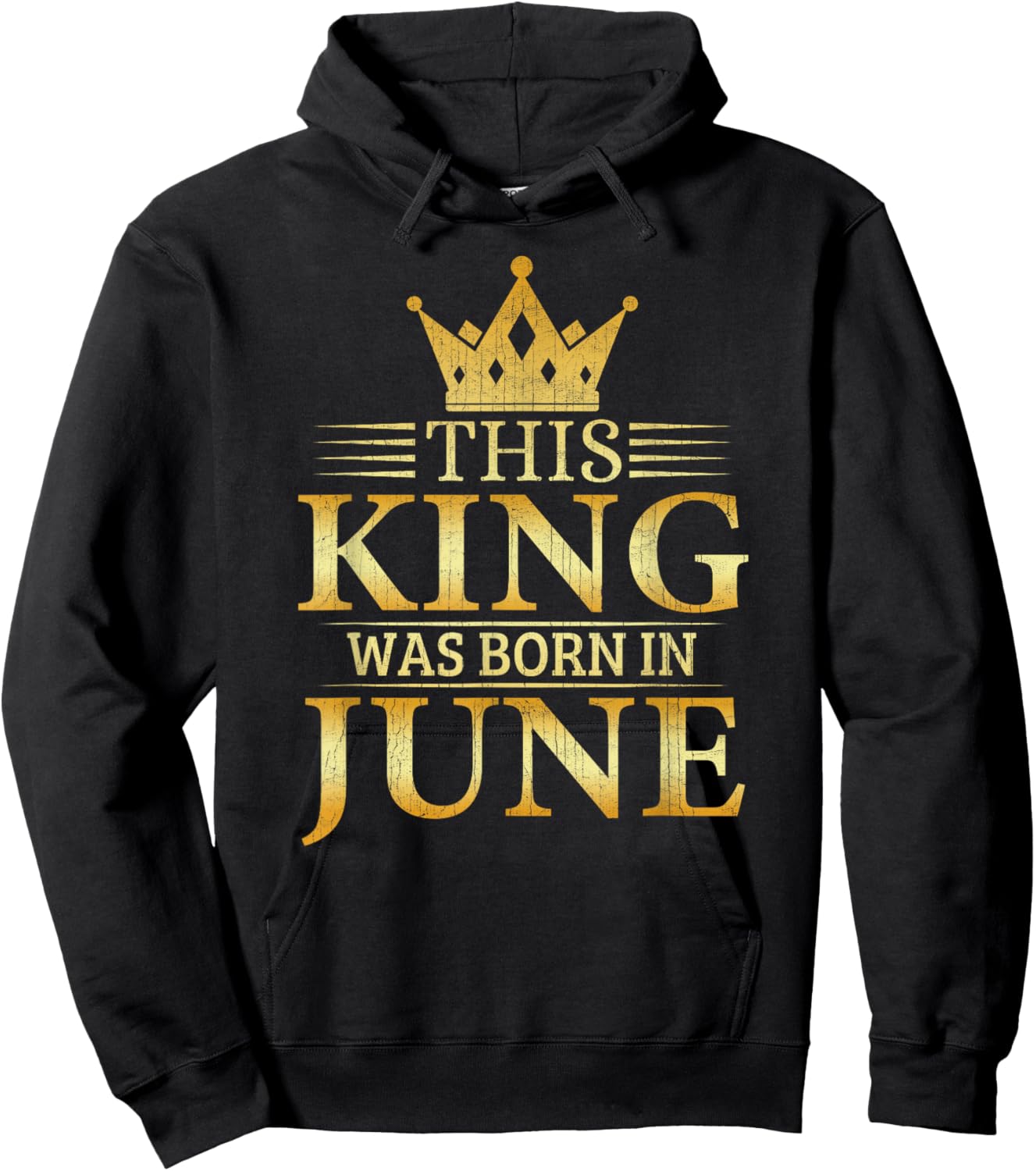 This King Was Born In June Boys Birthday Celebration Hoodie - Hoodie | Black