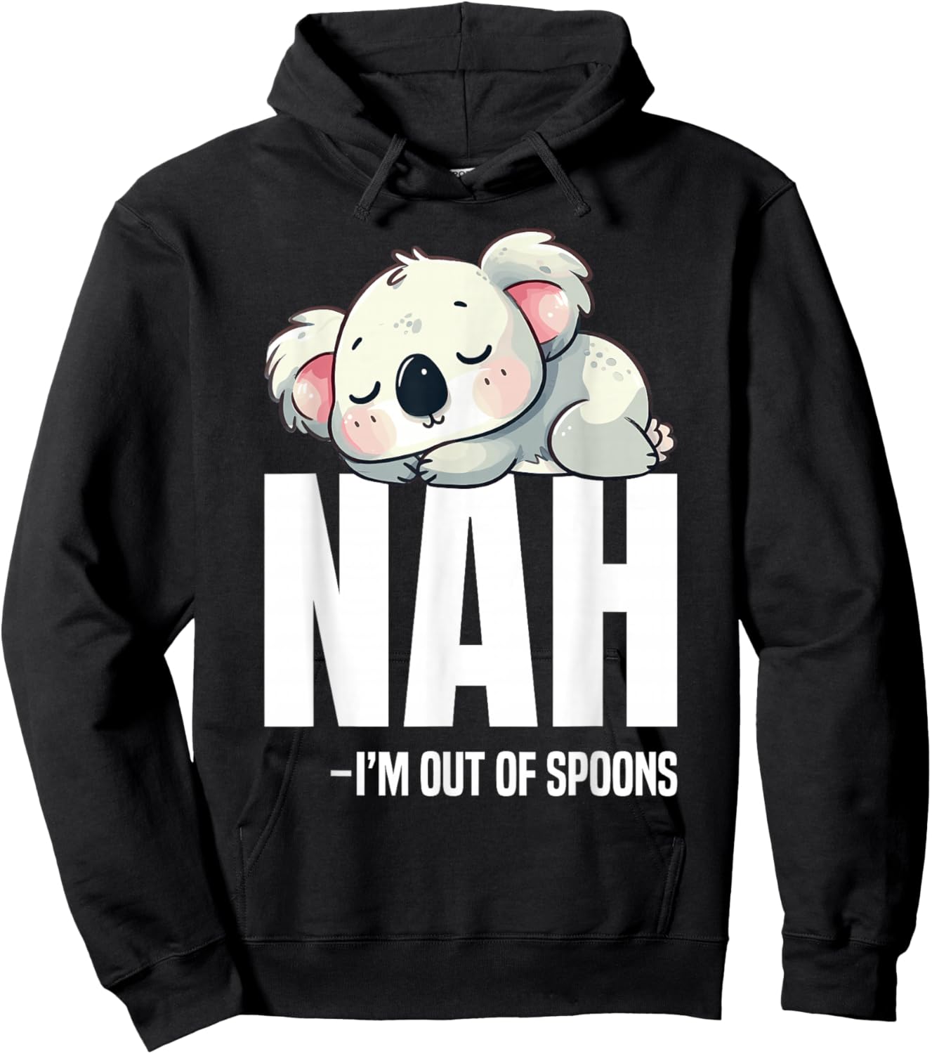 Chronic Illness Spoon Theorist Awareness Nah Im Out Spoonie Hoodie - Hoodie | Black