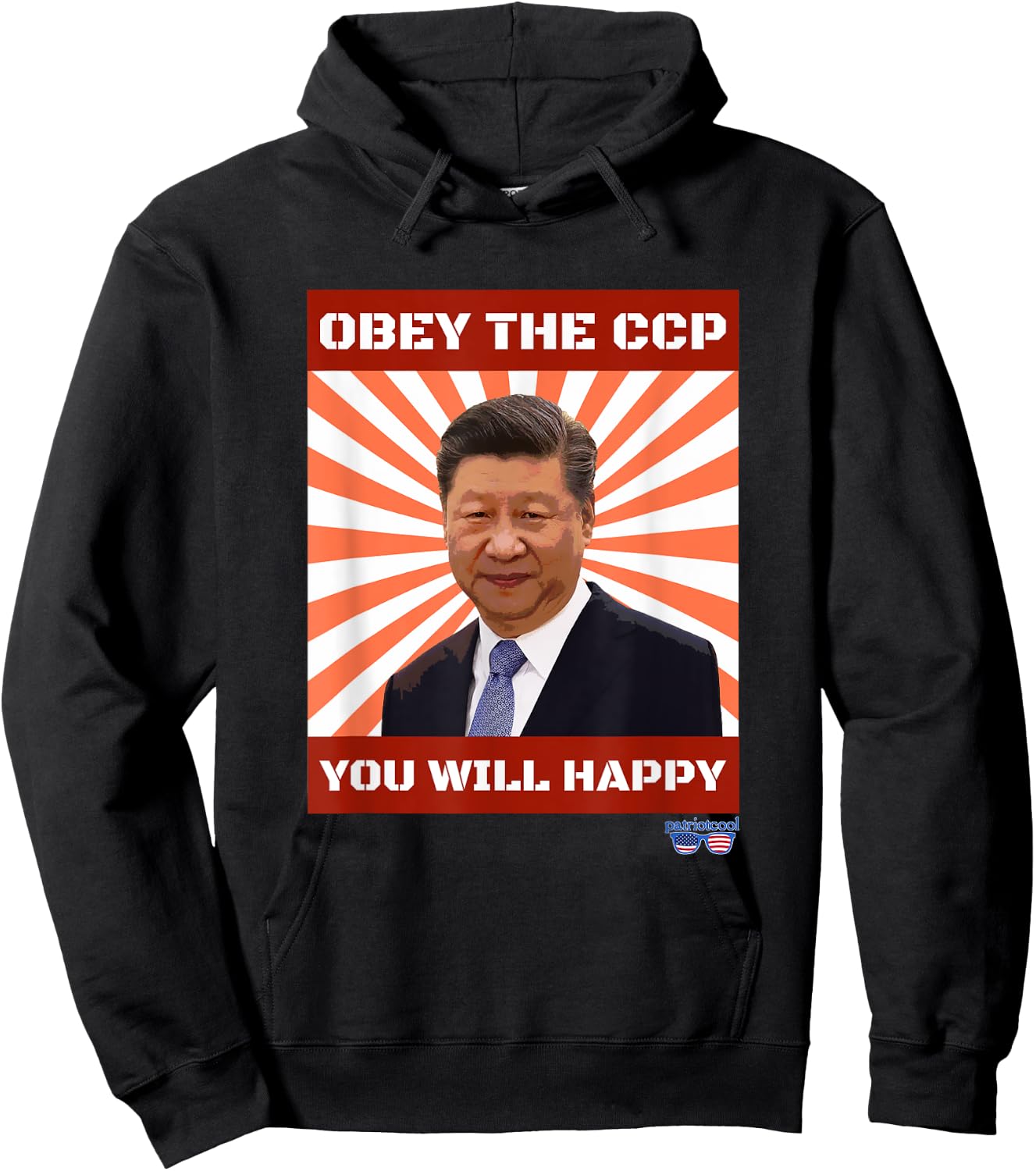 Obey The CCP Sarcastic Slogan Hoodie - Hoodie | Black