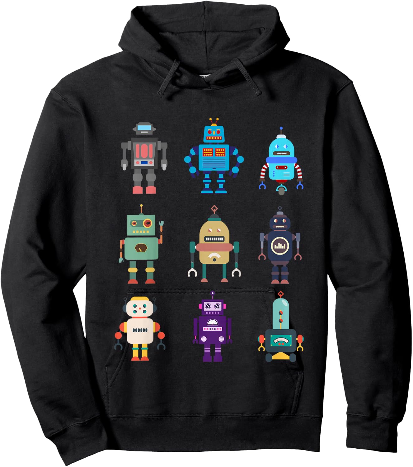 I Love Robot Gift All Ages Robotic Kids Girls Boys Robot Hoodie - Hoodie | Black