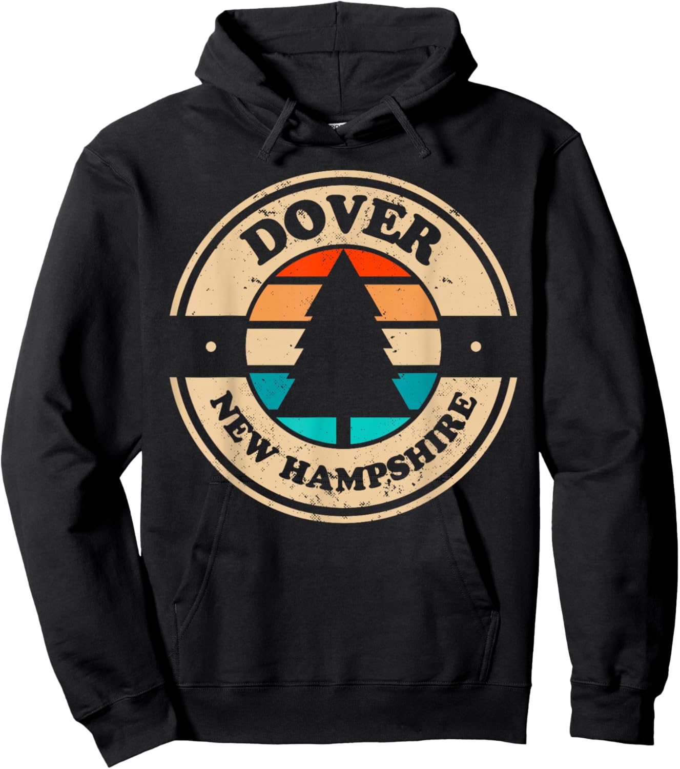 Dover New Hampshire NH Vintage Graphic Retro 70s 80s Hoodie - Hoodie | Black