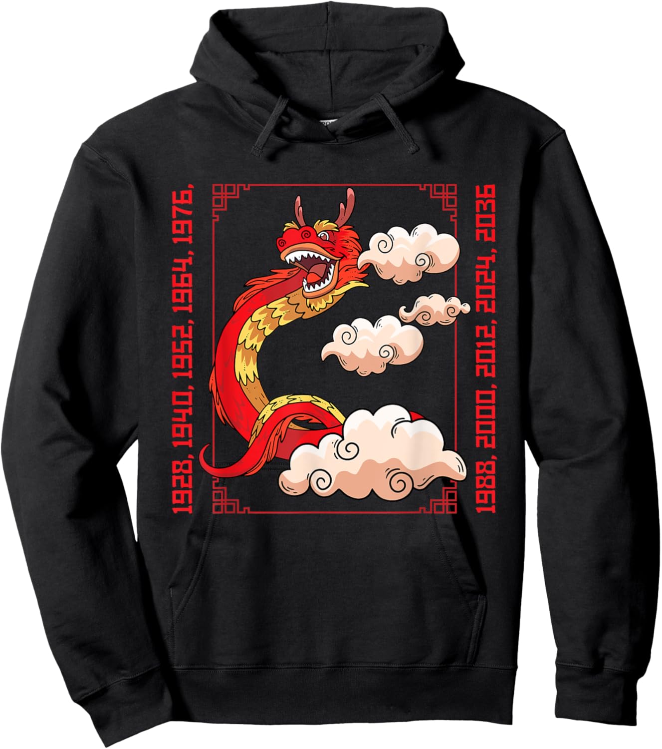 Dragon Years Chinese Zodiac | Year Of The Dragon Hoodie - Hoodie | Black
