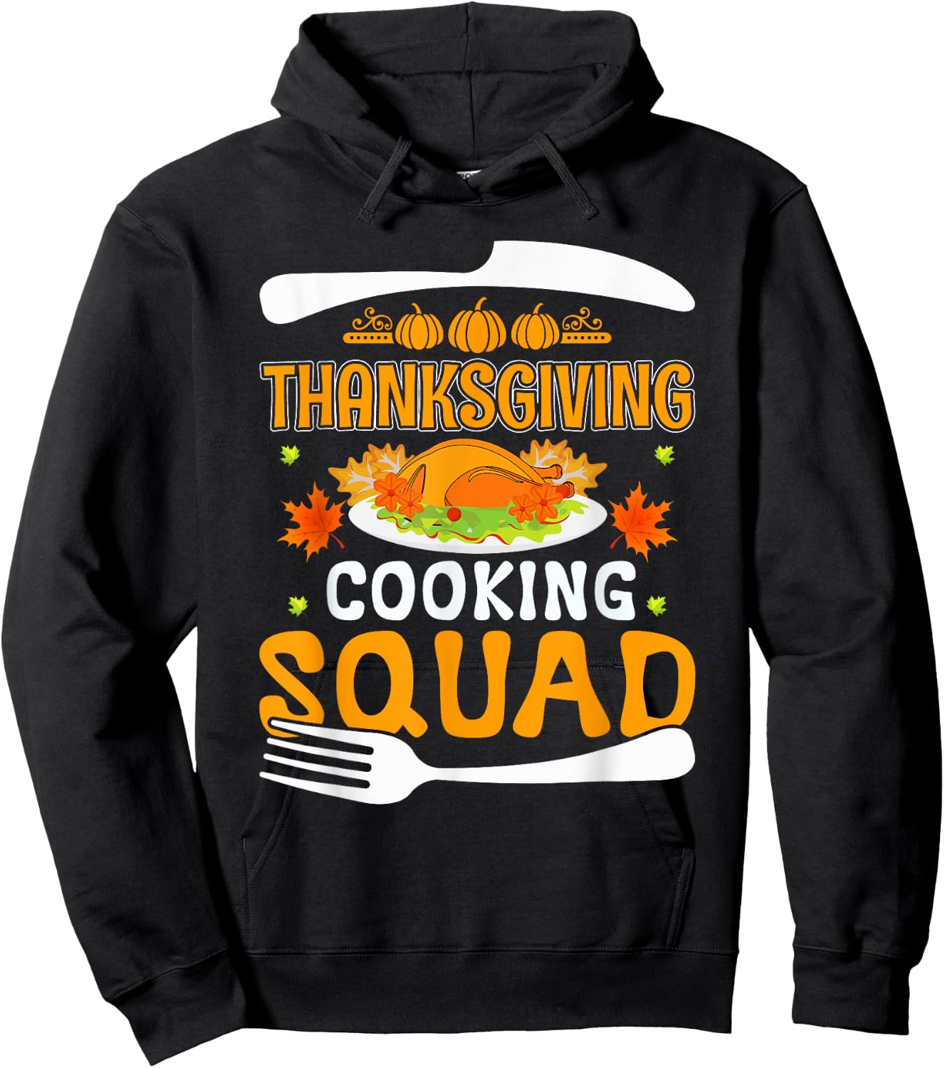 Thanksgiving Cooking Squad Funny Family Thanksgiving Hoodie - Hoodie | Black