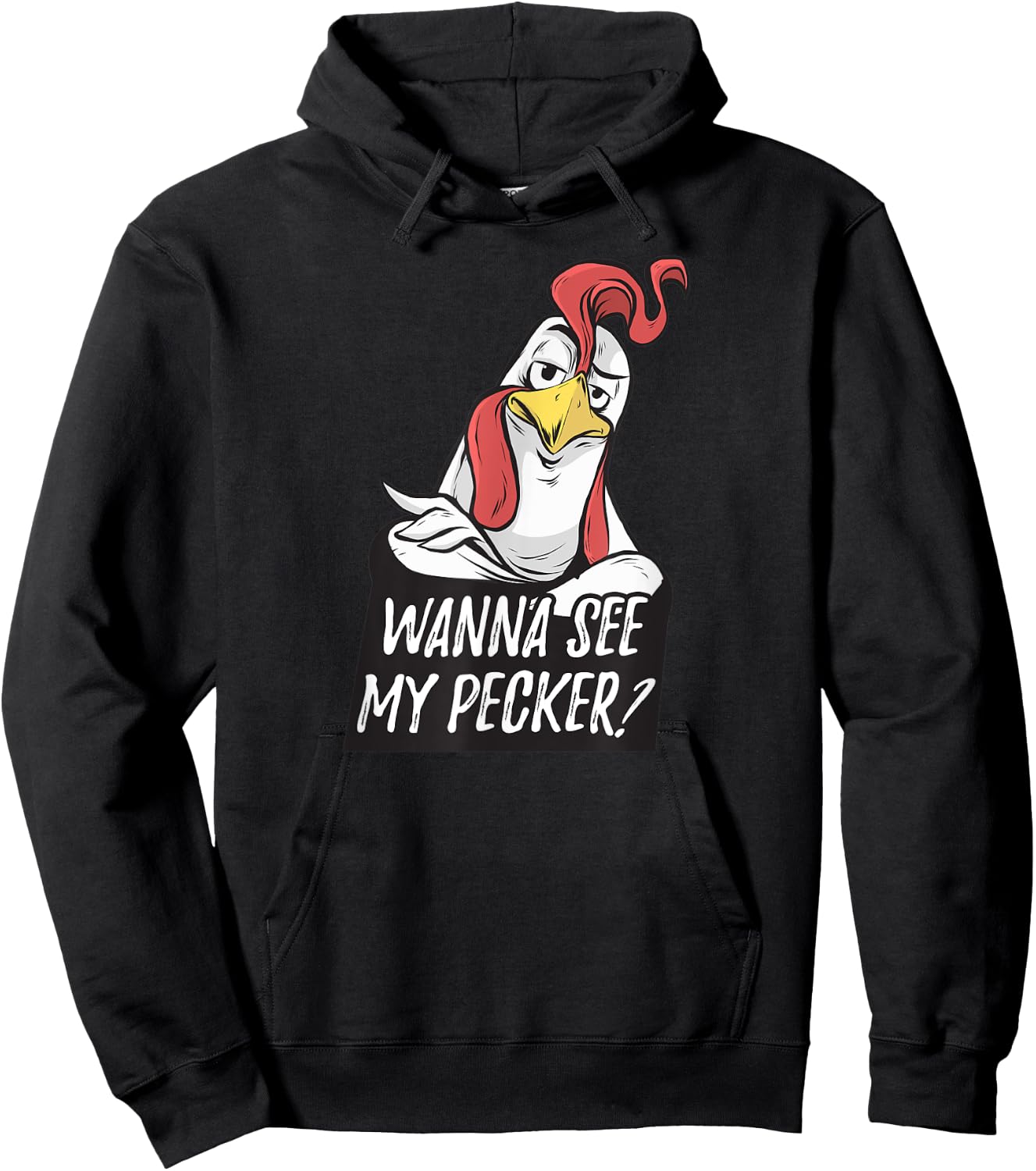Want to see my pecker – Funny chicken farmer chicken lover Hoodie - Hoodie | Black