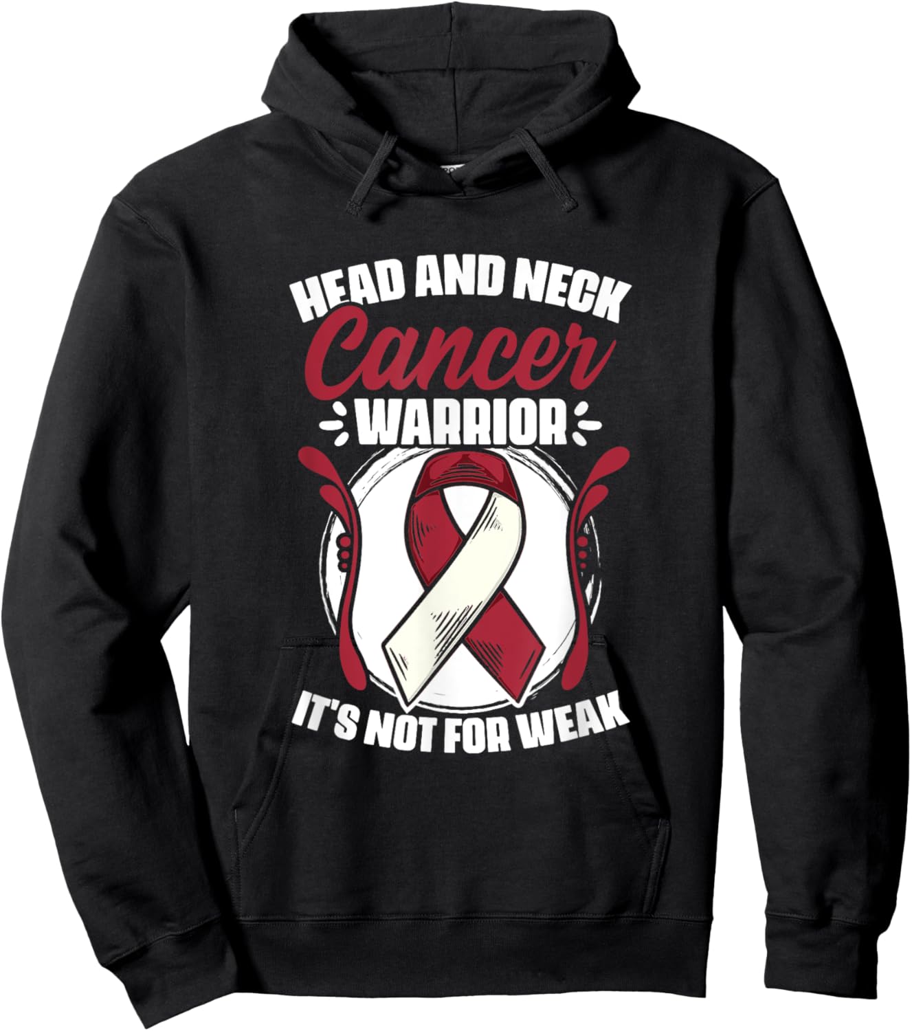 Oral Throat Cancer Awareness Head And Neck Cancer Warrior Hoodie - Hoodie | Black