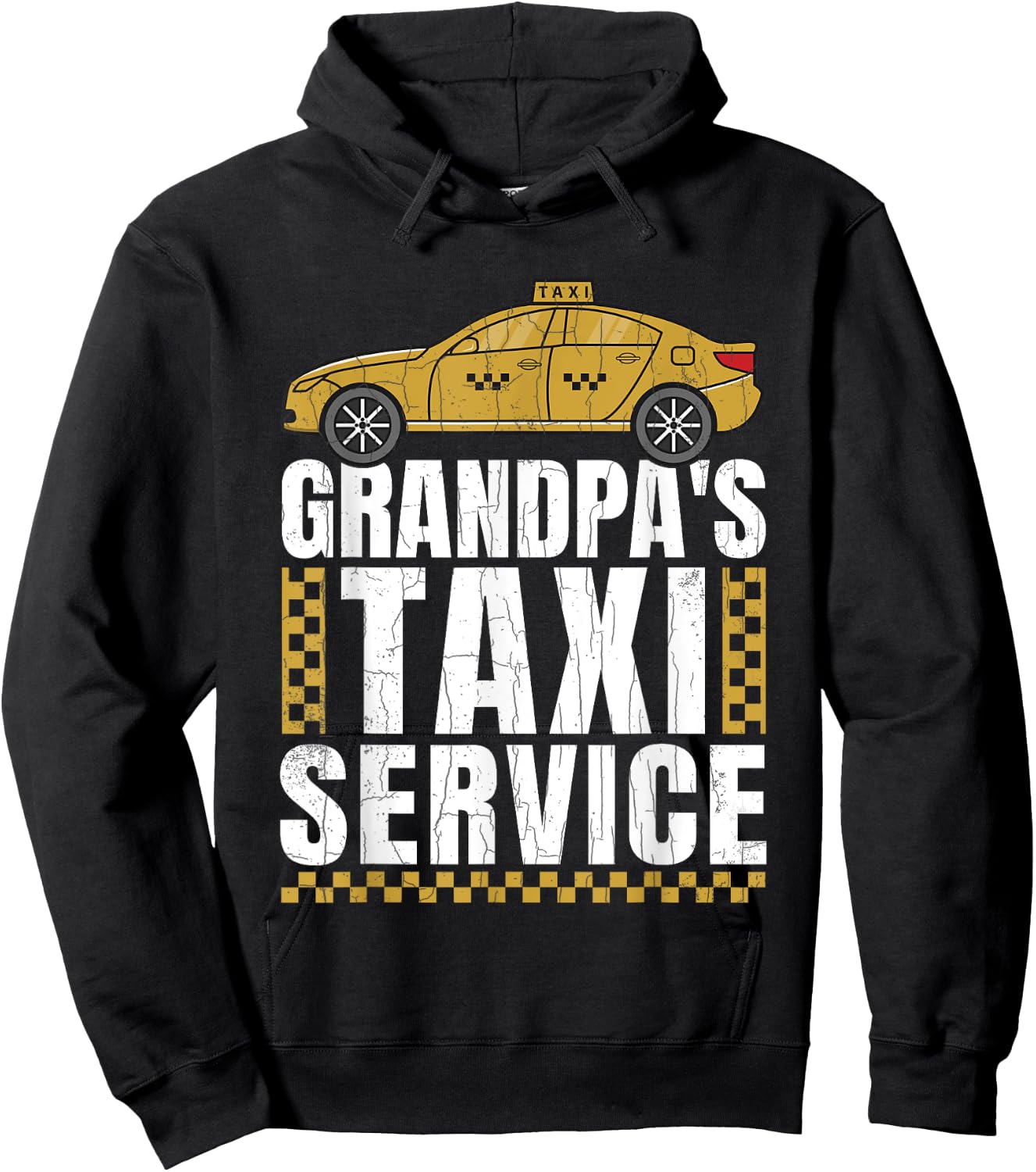 Grandpa's Taxi Service Funny Taxi Driving Cab Lover Graphic Hoodie - Hoodie | Black