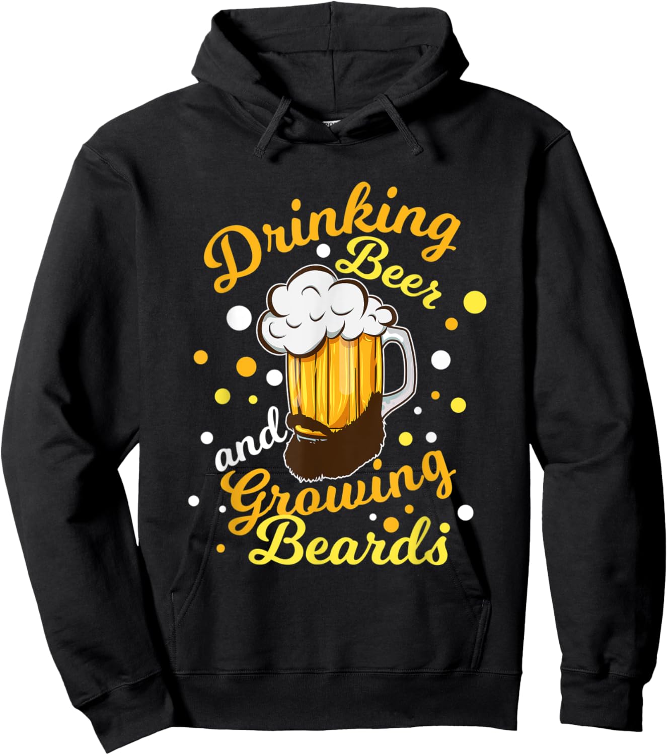 Drinking Beer And Growing Beards Cool Bearded Men Gift Hoodie - Hoodie | Black