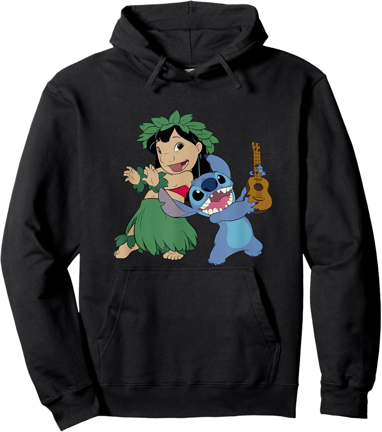 Disney Lilo & Stitch Hawaiian Tropical Hula Lessons Duo Hoodie - Hoodie | Black