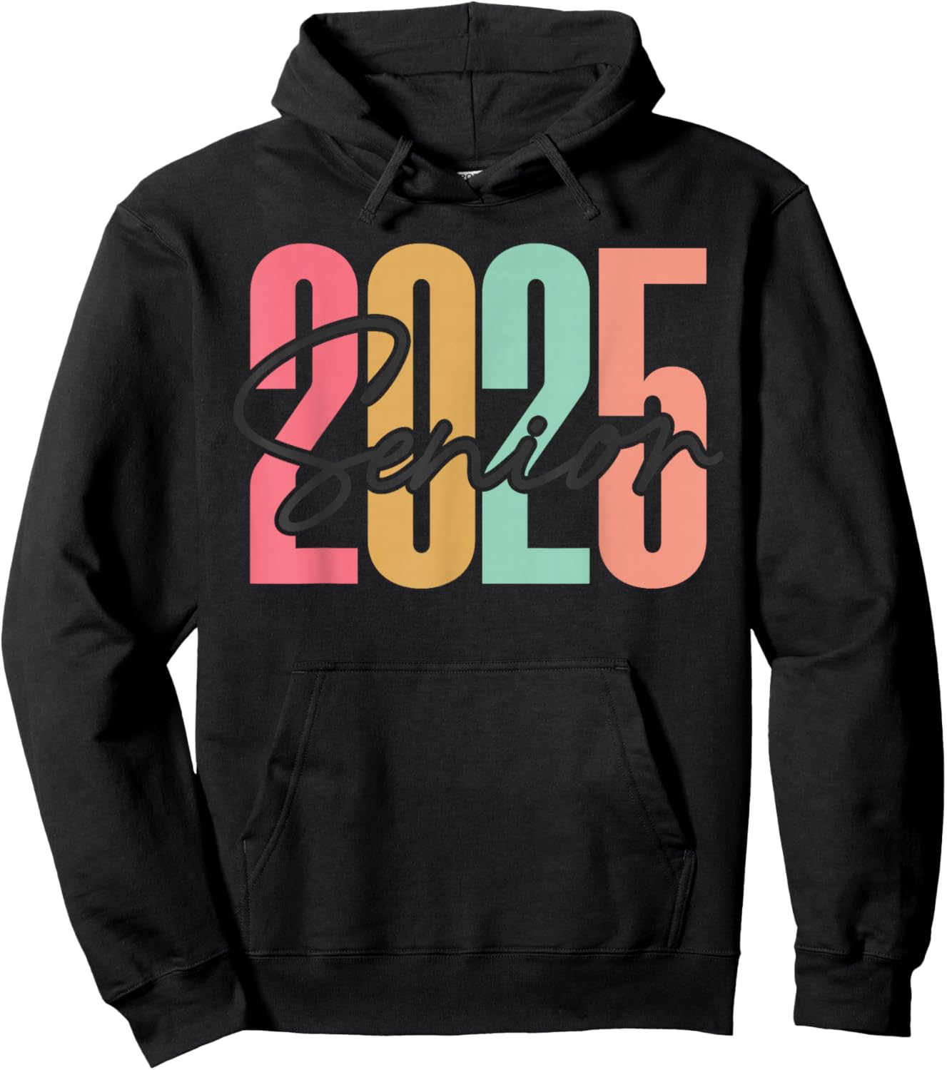 Senior 2025 Class of 2025 Graduation and Her Hoodie - Hoodie | Black