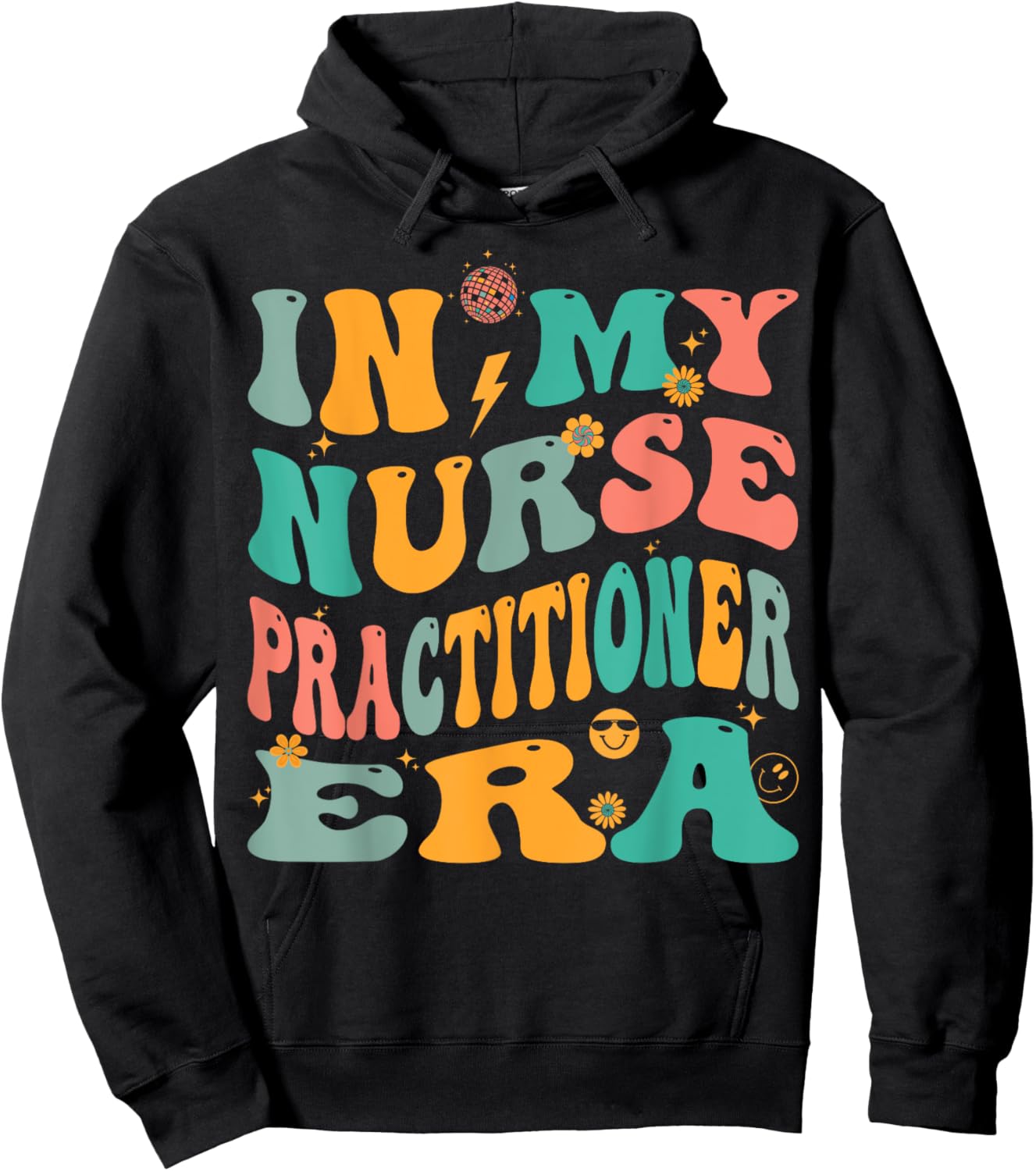 In My Nurse Practitioner Era Retro NP Nursing Hoodie - Hoodie | Black