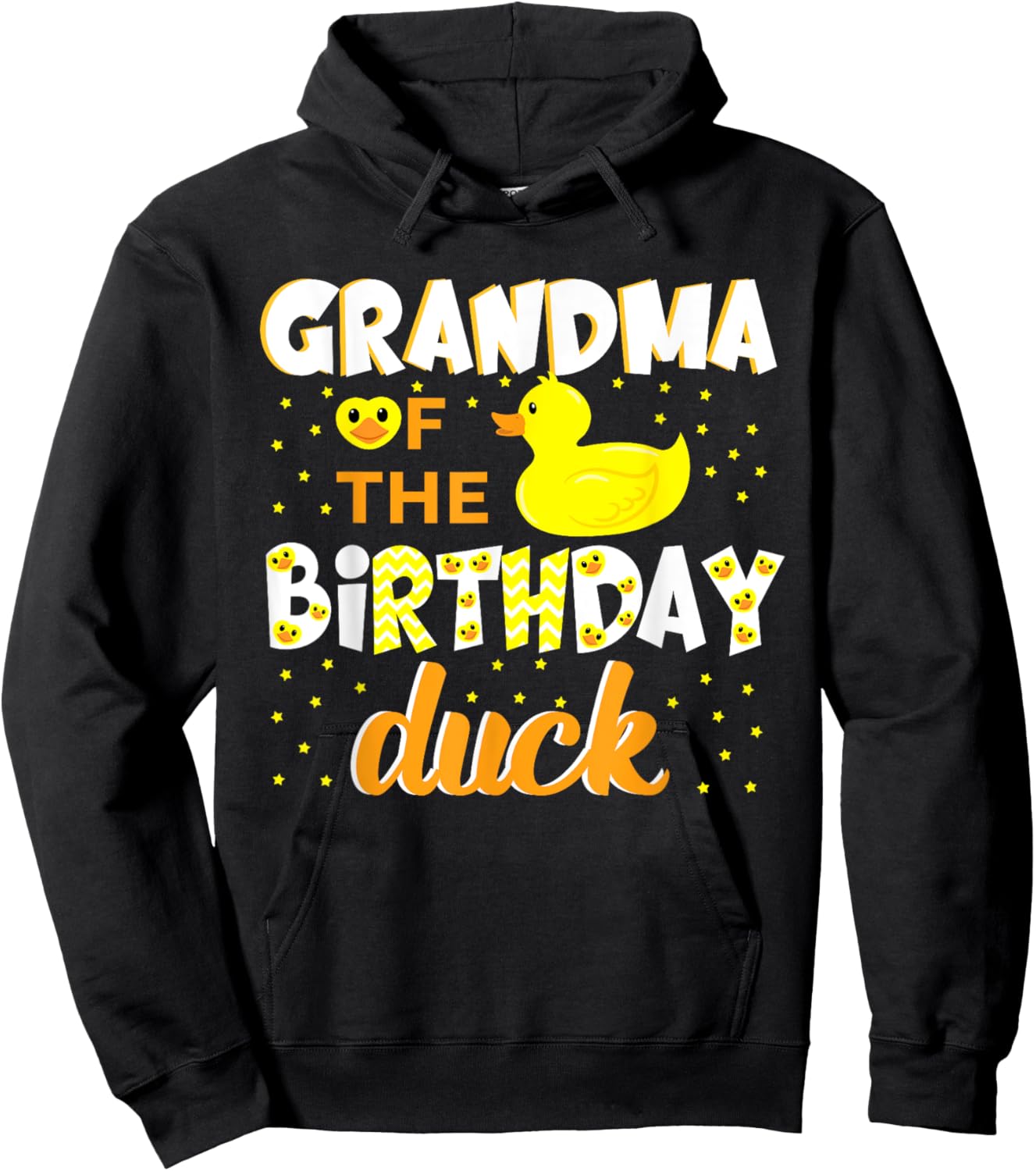 Grandma Of The Birthday Duck Yellow Duck Birthday Fun Hoodie - Hoodie | Black