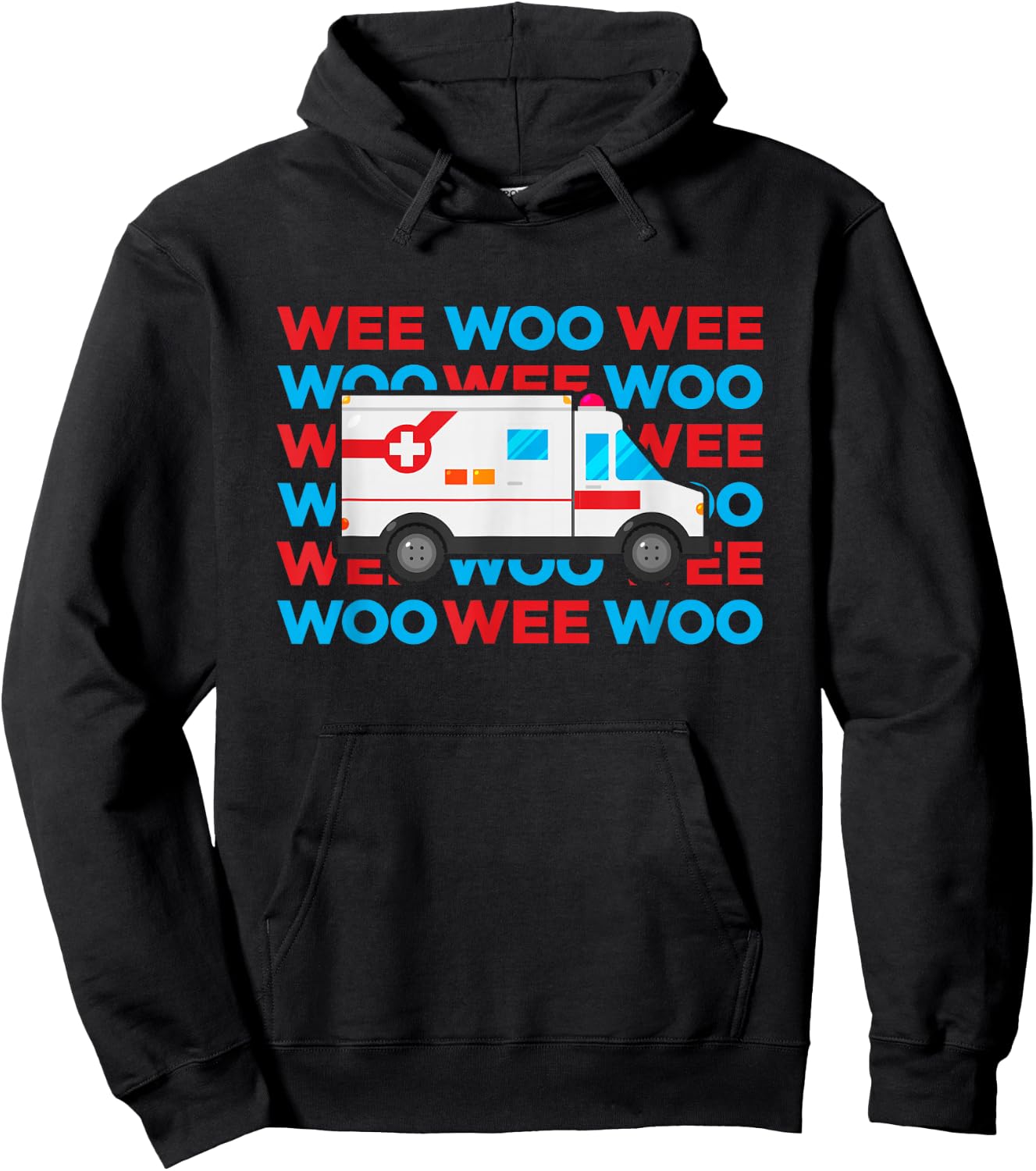 Ambulance EMT Paramedic for Kids Wee Woo Emergency Hoodie - Hoodie | Black