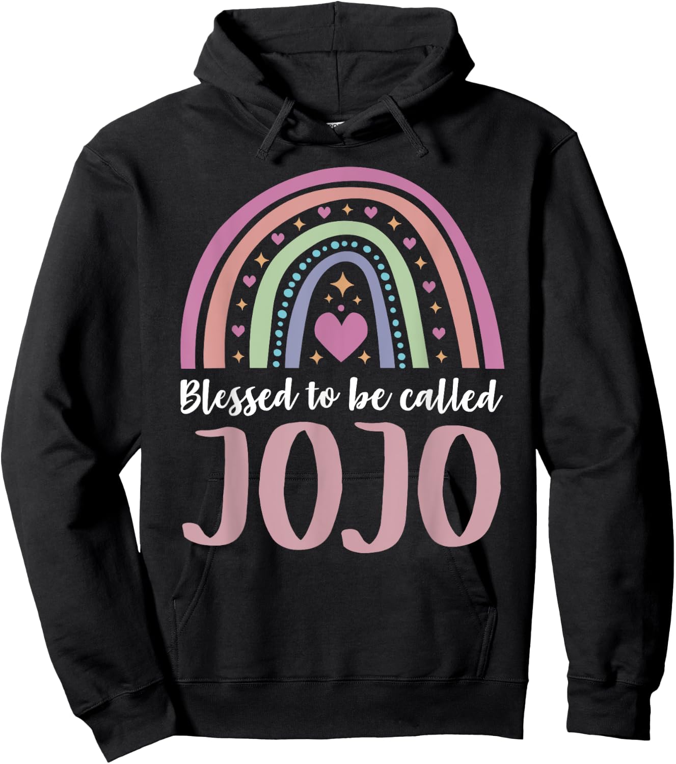 Jojo Shirt for Grandma Women Mothers Day Blessed Jojo Hoodie - Hoodie | Black
