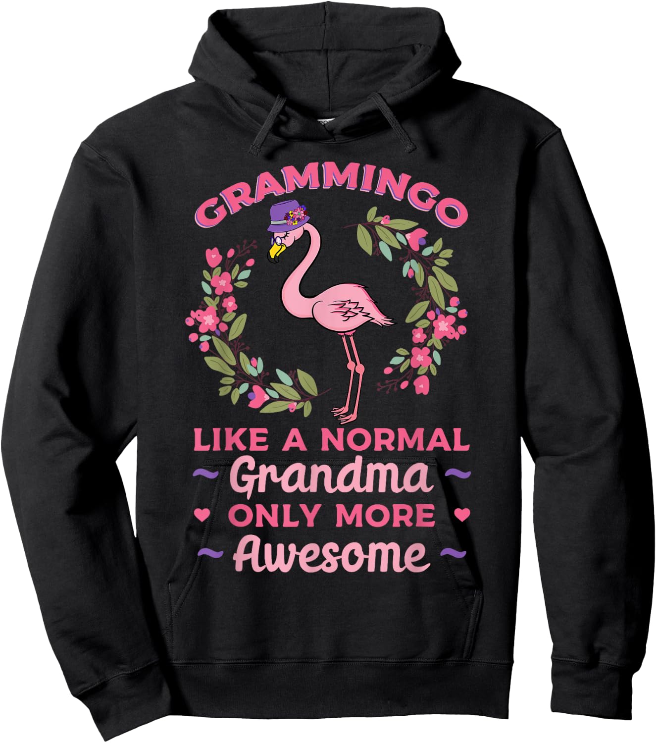 Grammingo Like A Normal Grandma Only More Awesome Grandmom Hoodie - Hoodie | Black