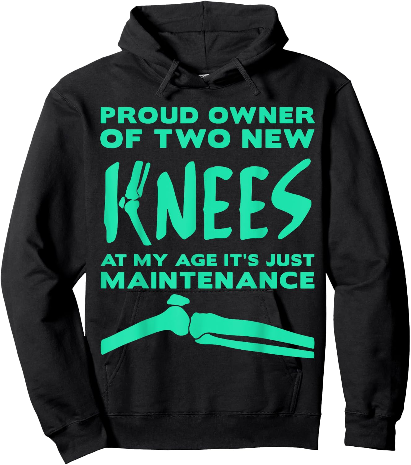 Funny Knee Replacement Surgery Hospital Get Well Gifts Hoodie - Hoodie | Black