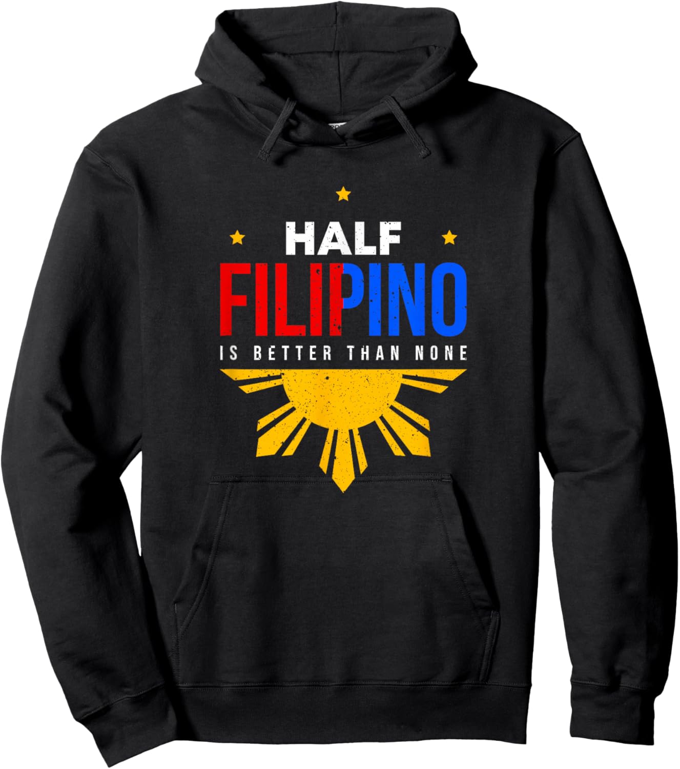 Half Filipino Design for Proud Pinoys Hoodie - Hoodie | Black
