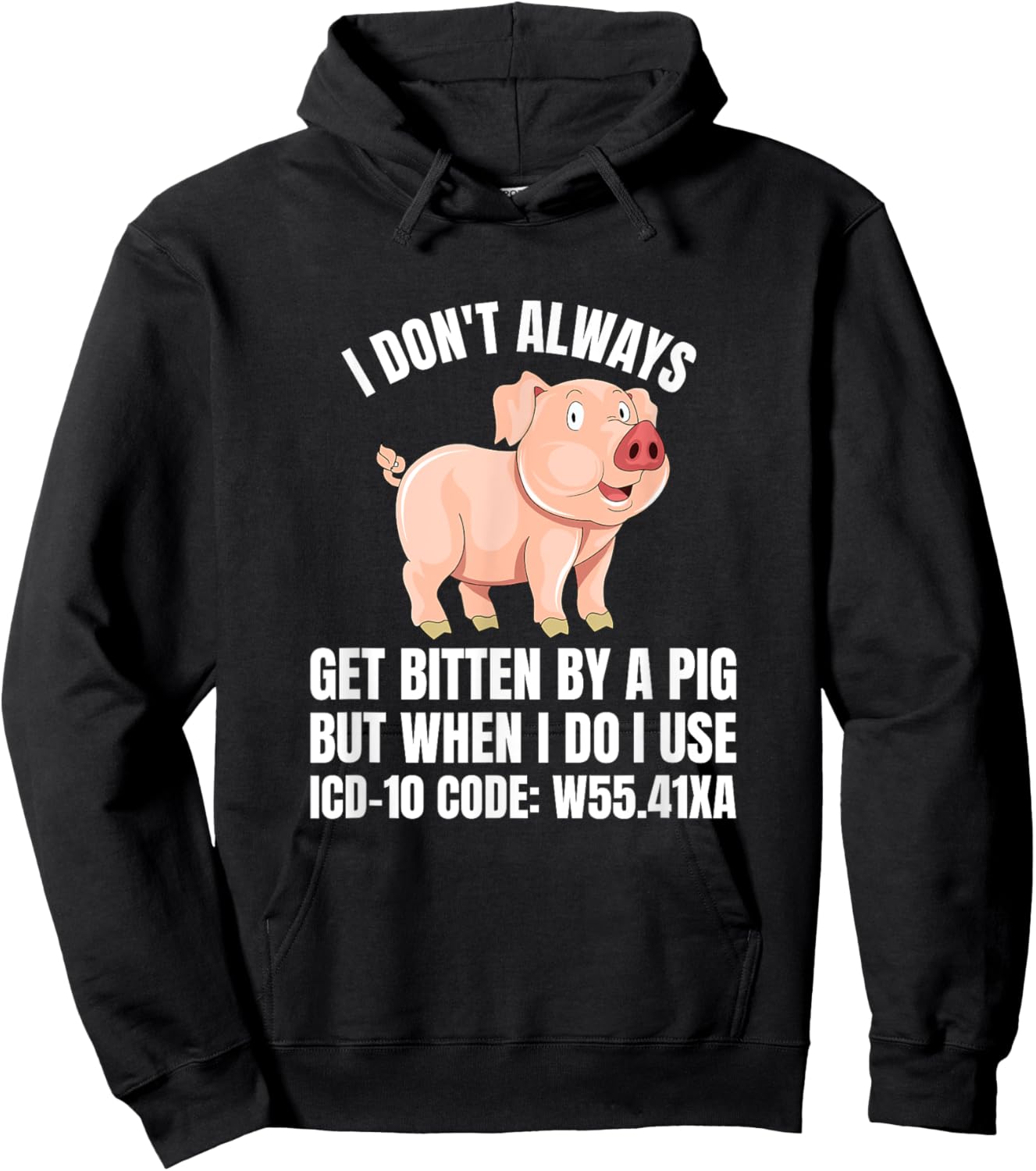 ICD-10 Code W55.41XA Humor Medical Coding Medics Coder Hoodie - Hoodie | Black