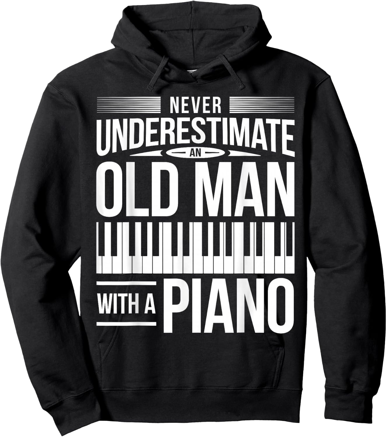Piano Pianio Piano Player Grandpa Father Musician I Old Man Hoodie - Hoodie | Black