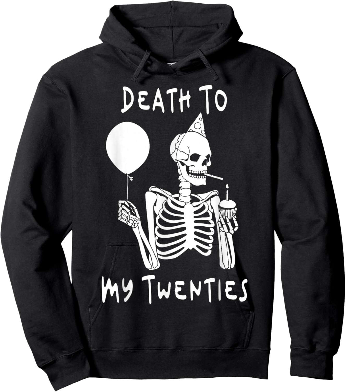 Death To My Twenties Funny R.I.P 20s, 30th Birthday Skelett Hoodie - Hoodie | Black