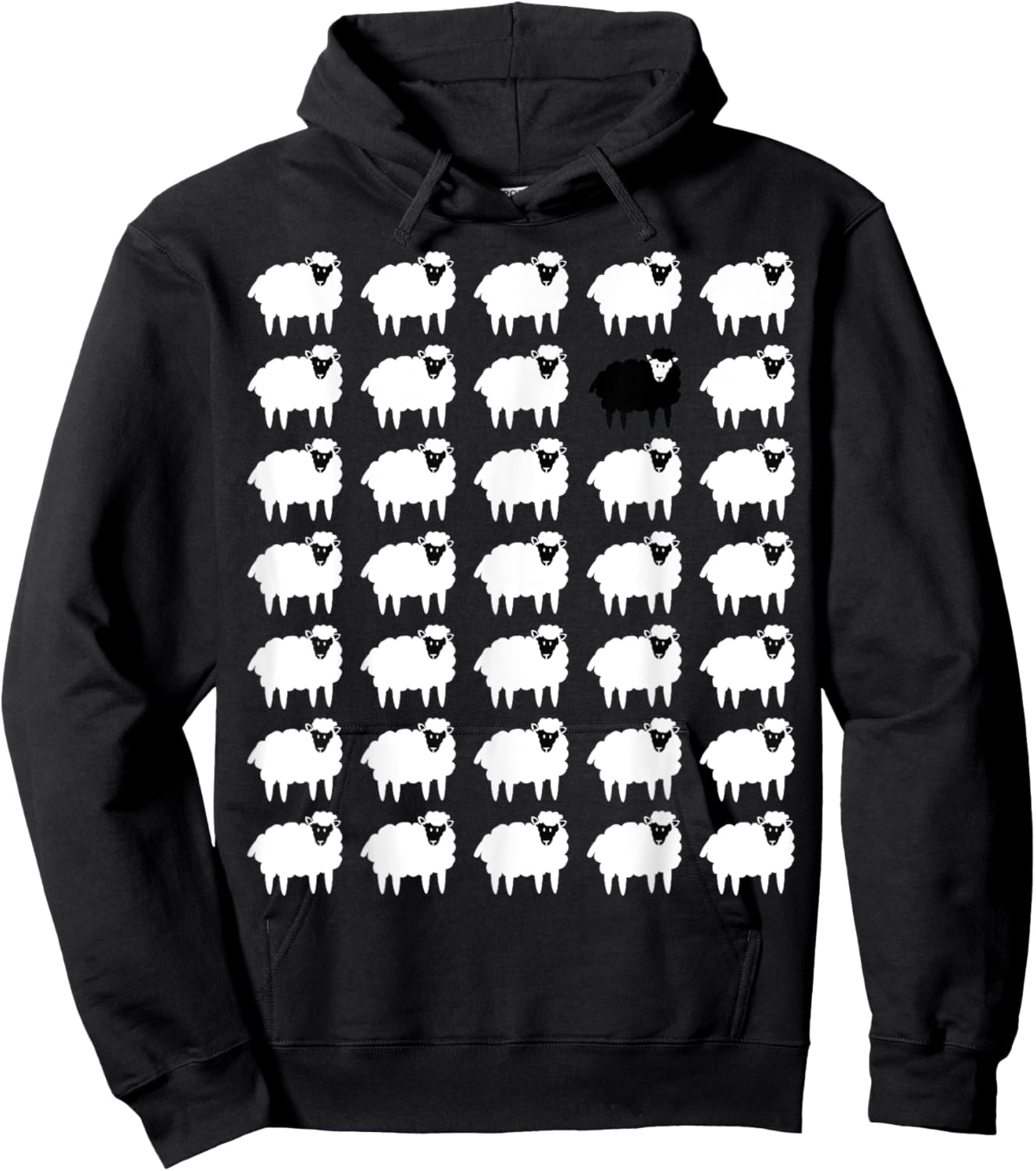 Memorabilia Sheep That Is Black and White other Sheep Hoodie - Hoodie | Black