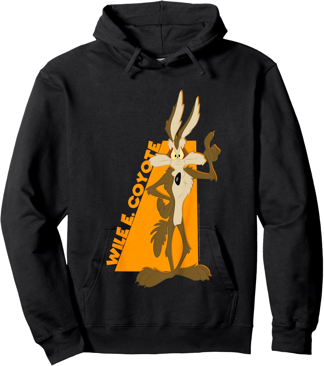 Kids Looney Tunes Wile E. Coyote Orange Hue Portrait Hoodie - Hoodie | Black